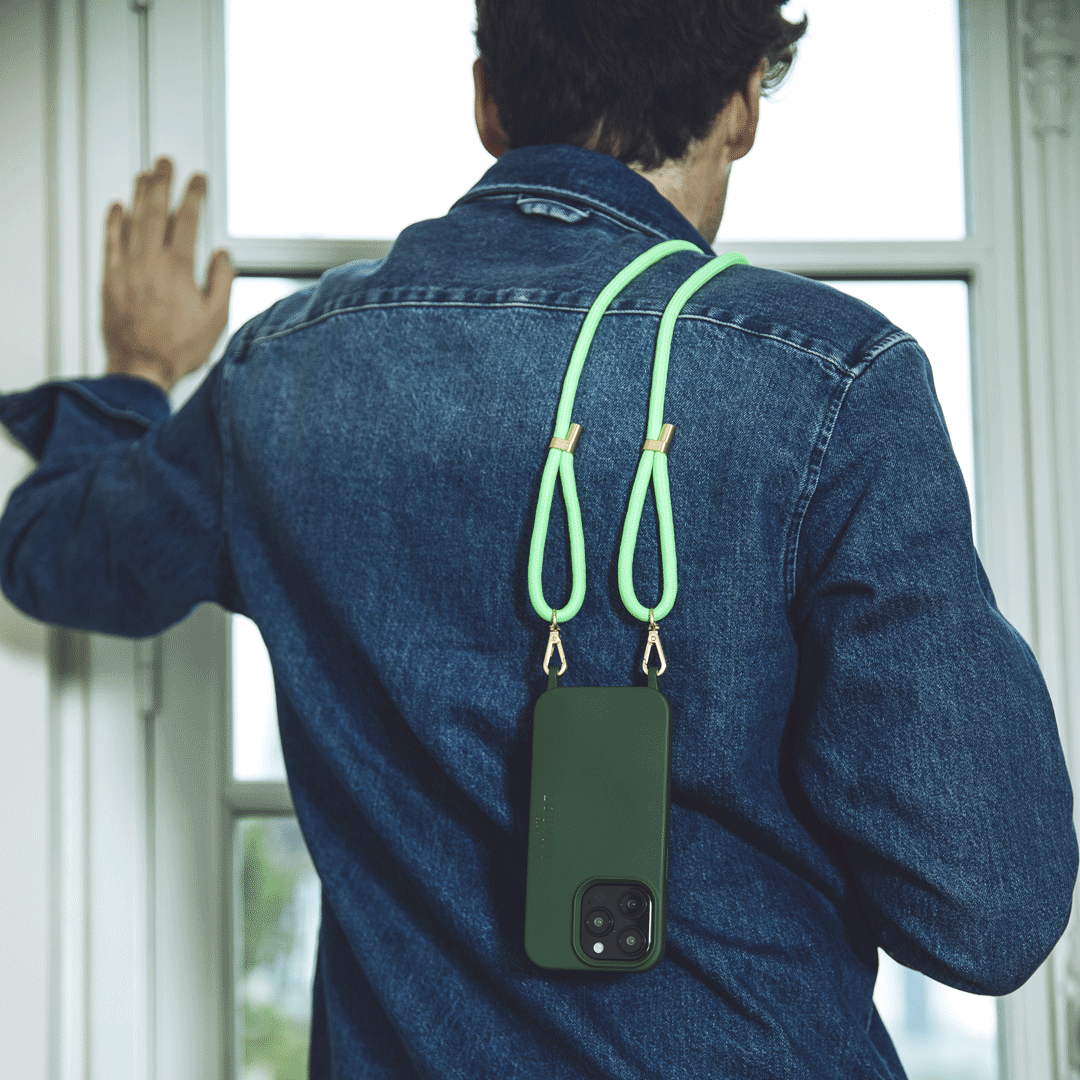 Coque iPhone MagSafe avec anneaux MILO - Olive