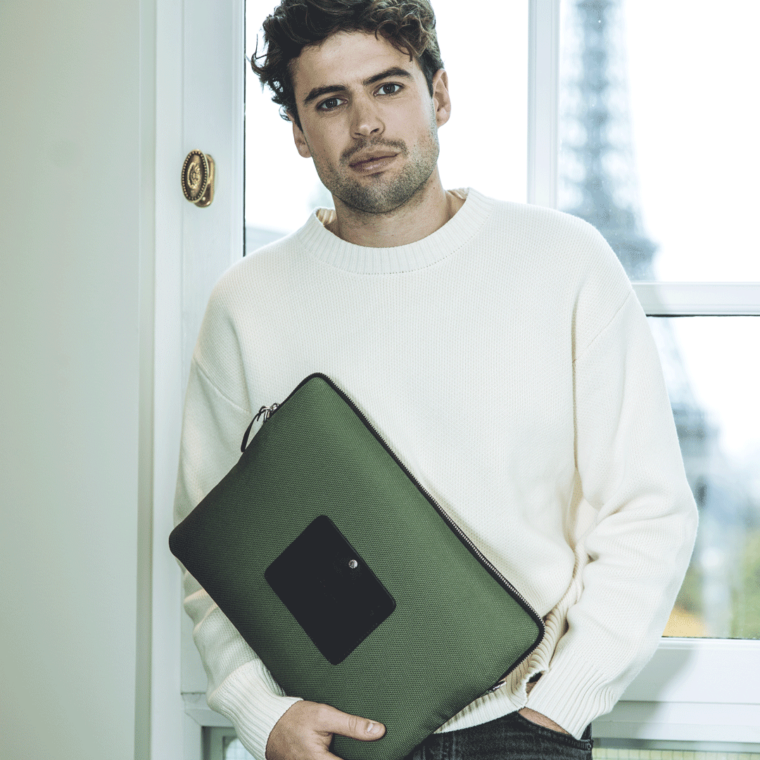 Pochette ordinateur STELLA - Kaki