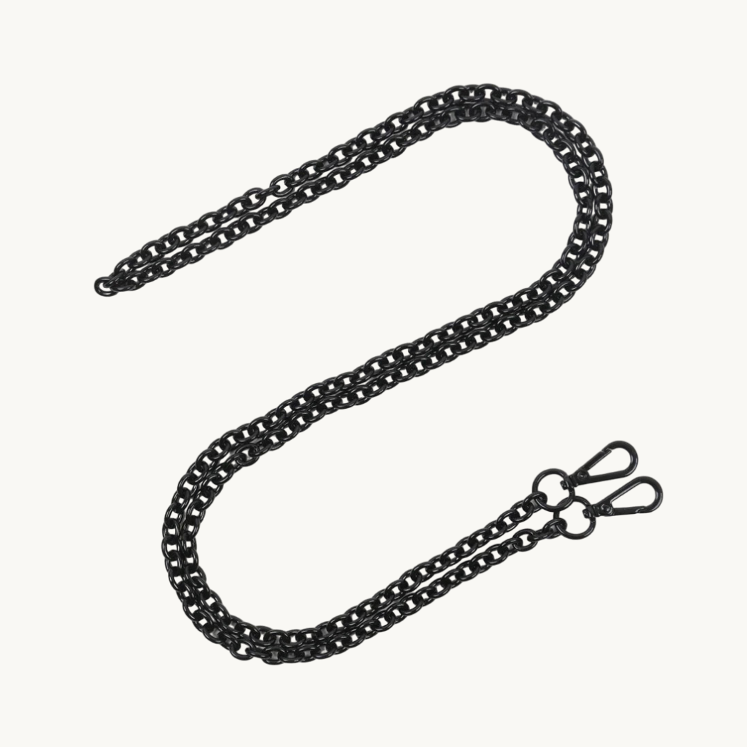 Chaîne dorée ou noire détachable avec deux mousquetons