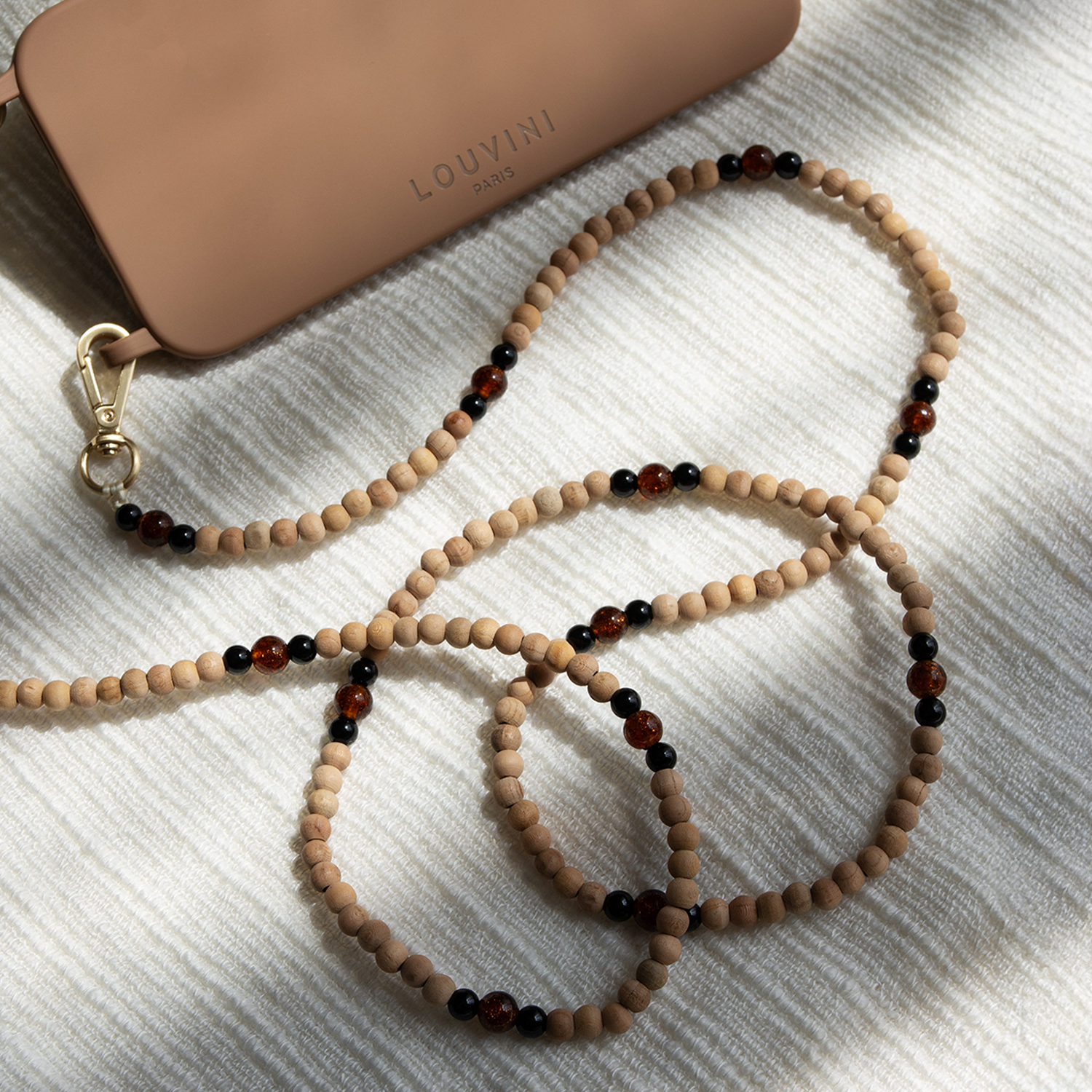 Bandoulière ARIELLE - Noir-Marron Sparkle