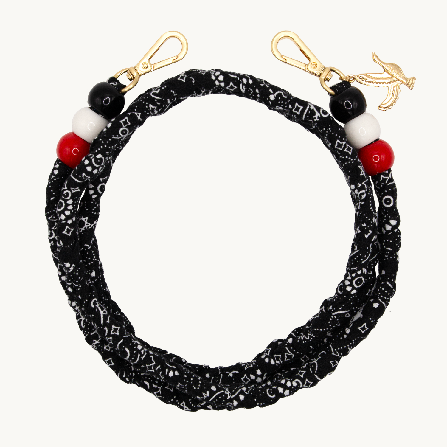 Cordon de telephone bandana noir