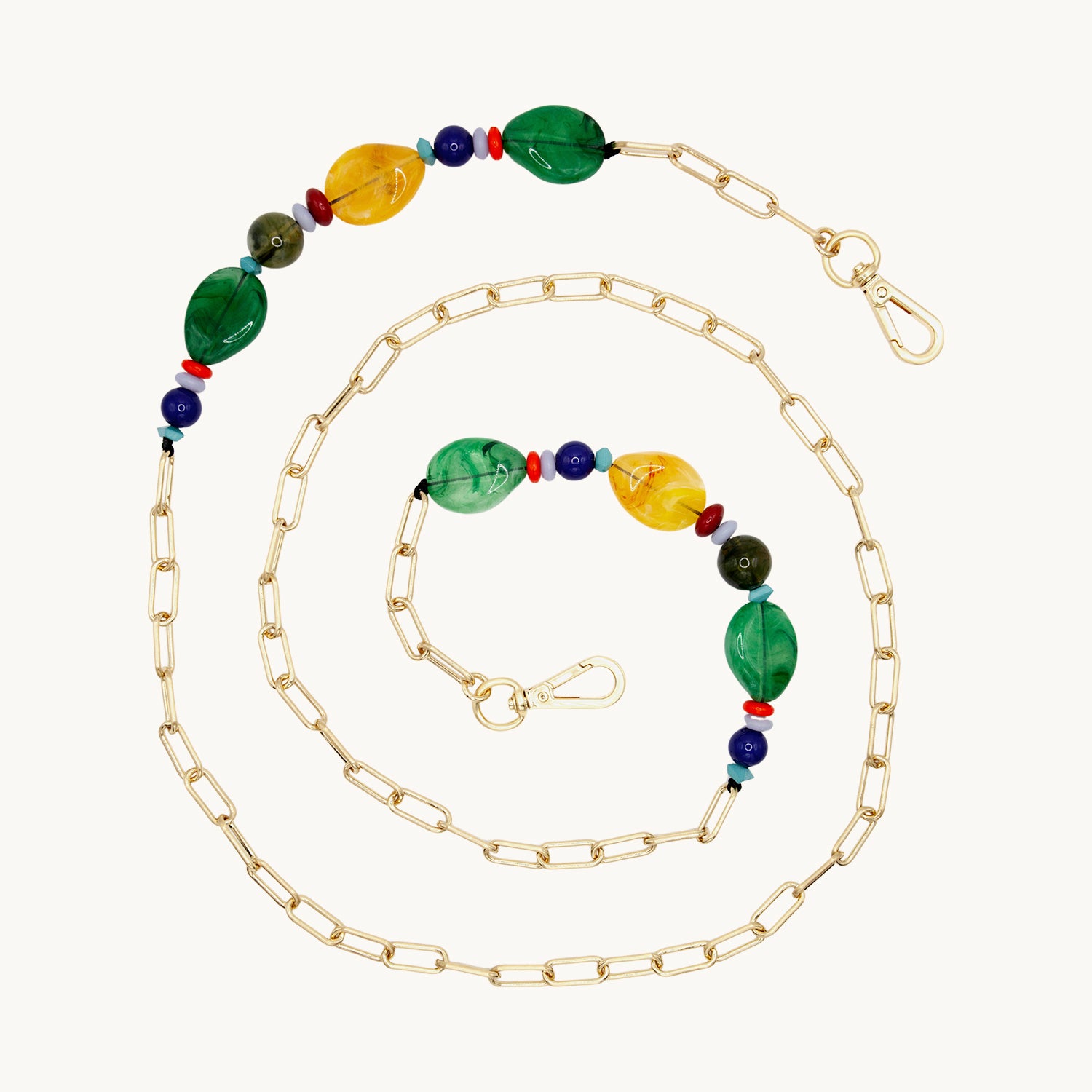 Coque iPhone MILO Jaune & chaîne BELLA