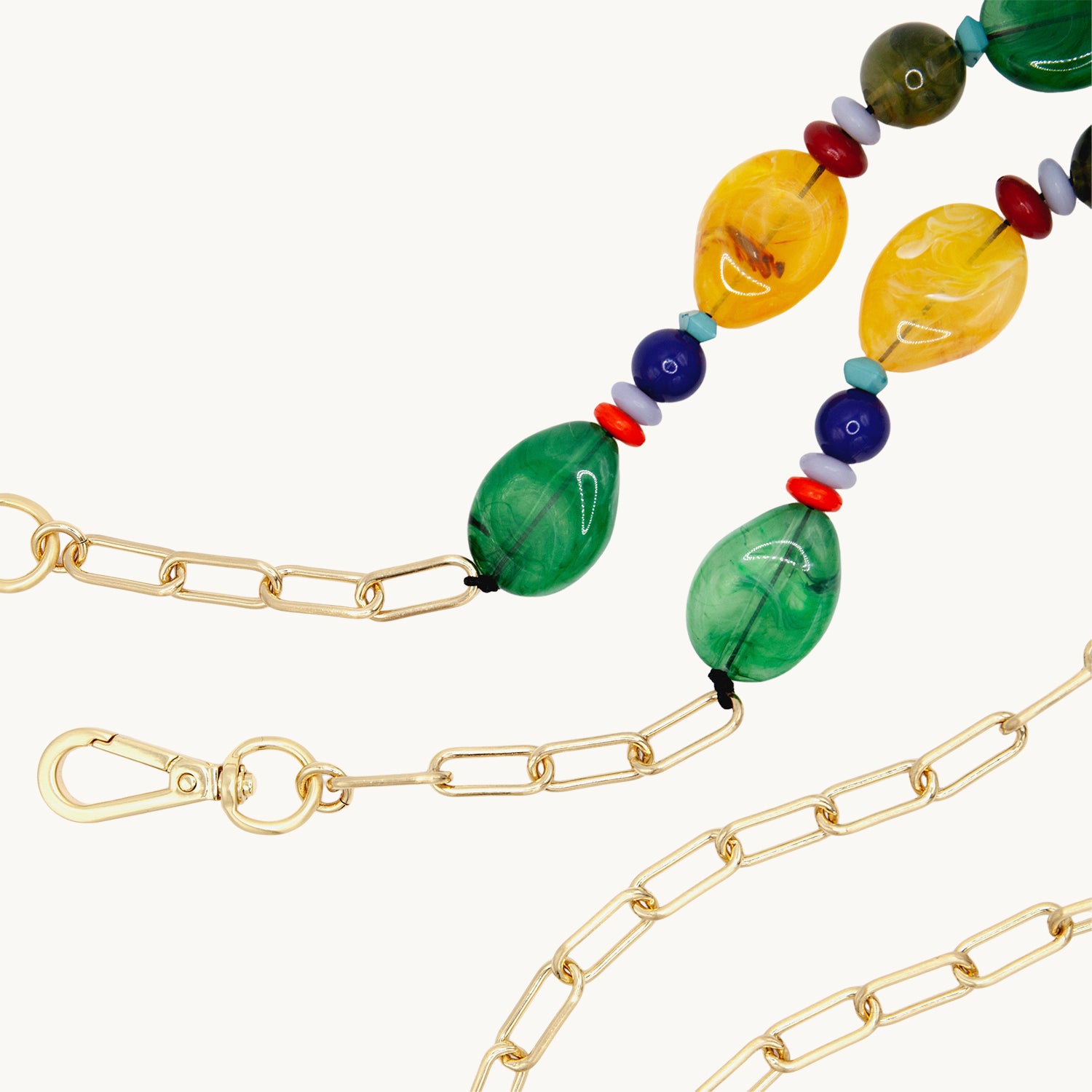 Coque iPhone MILO Jaune & chaîne BELLA