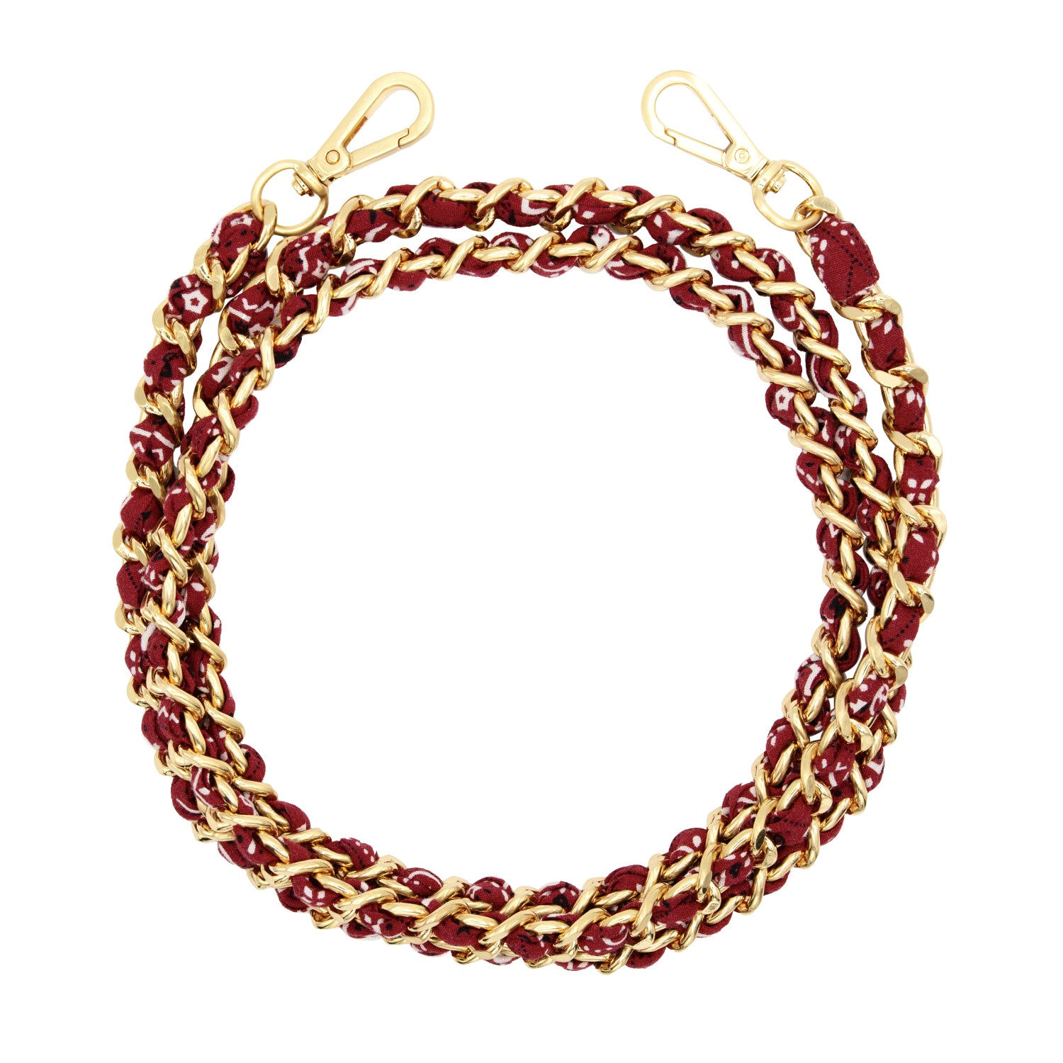 Chaîne de telephone bandouliere motif bandana bordeaux