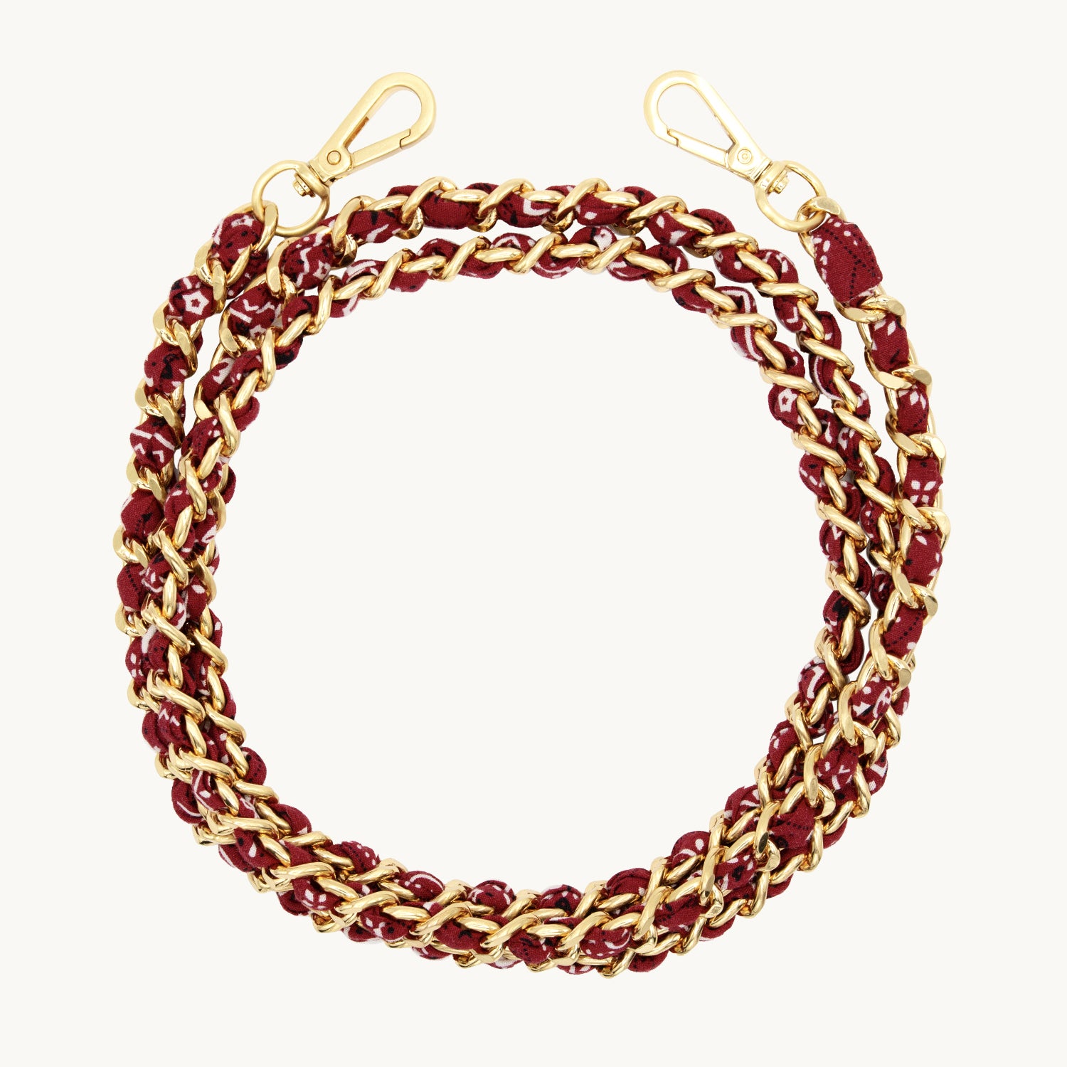 Chaîne de telephone bandouliere motif bandana bordeaux