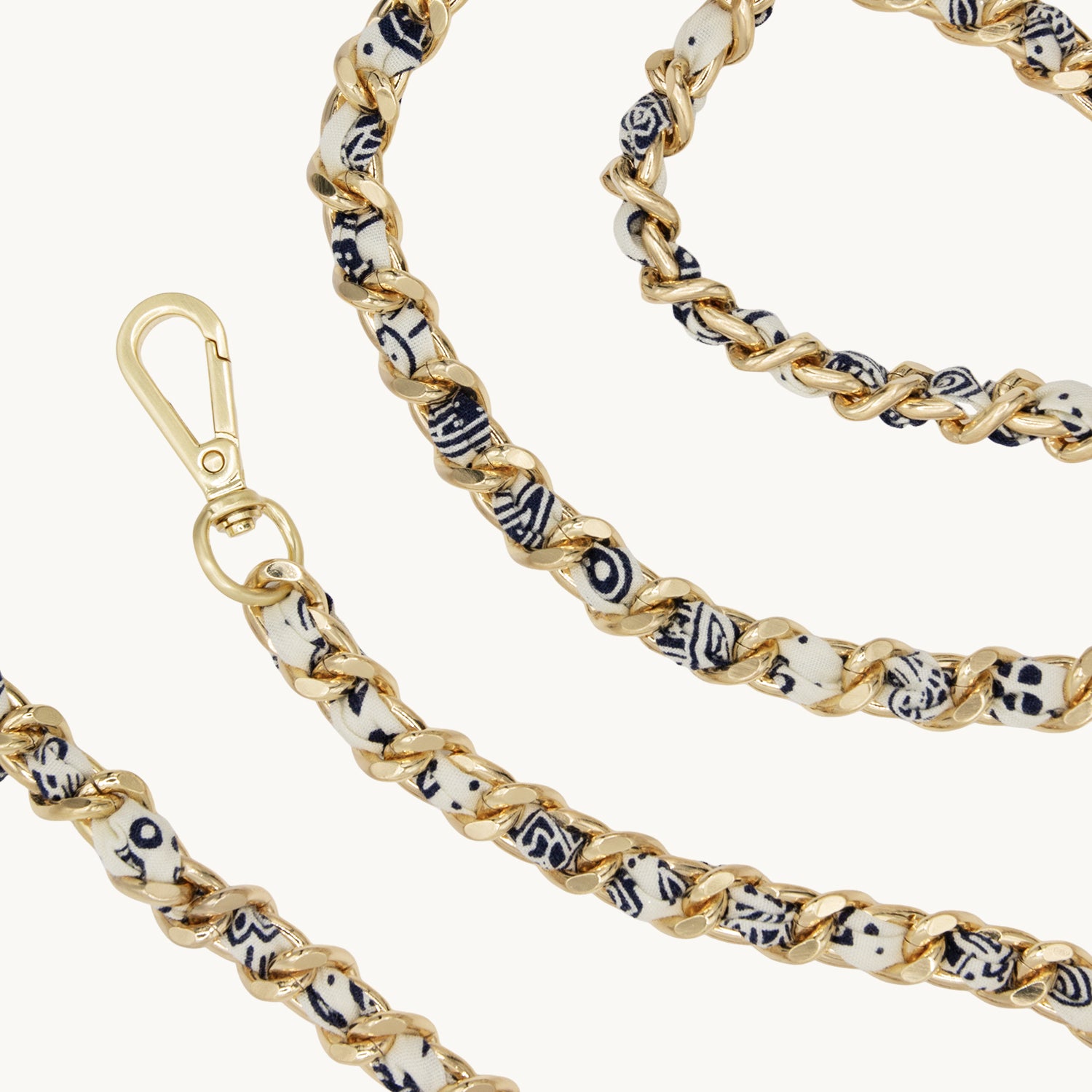 Chaîne de telephone bandouliere motif bandana creme