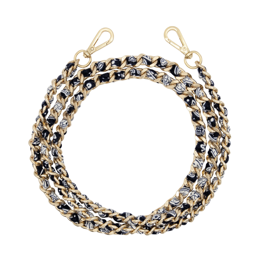 Chaîne de telephone bandouliere motif bandana noir