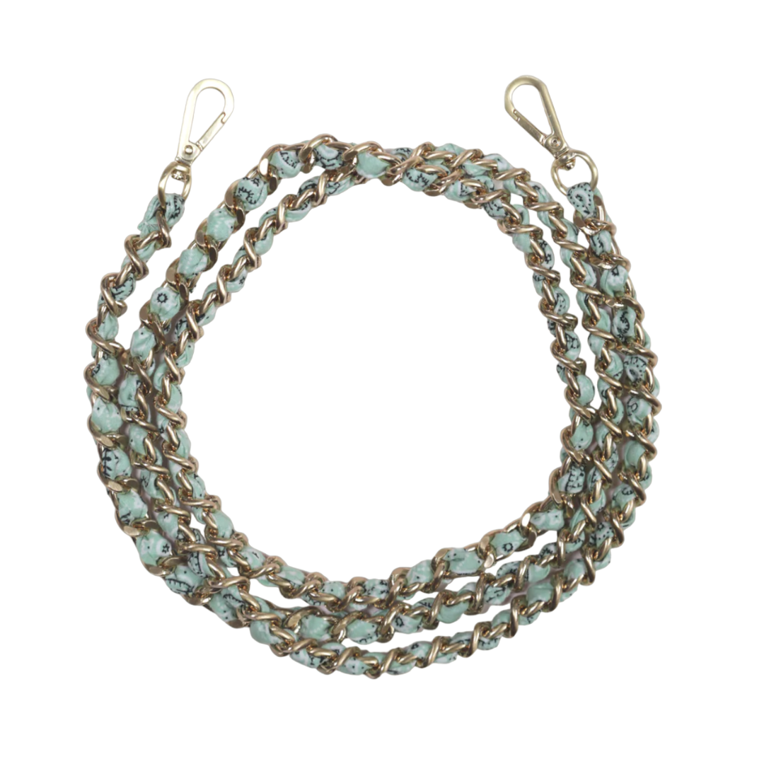 Chaîne de telephone bandouliere motif bandana vert