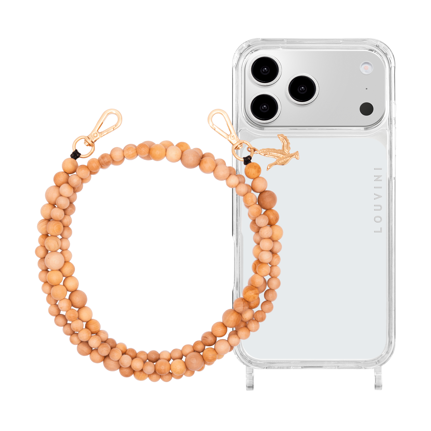 Coque iPhone CHARLIE & Bandoulière ARIELLE Naturel