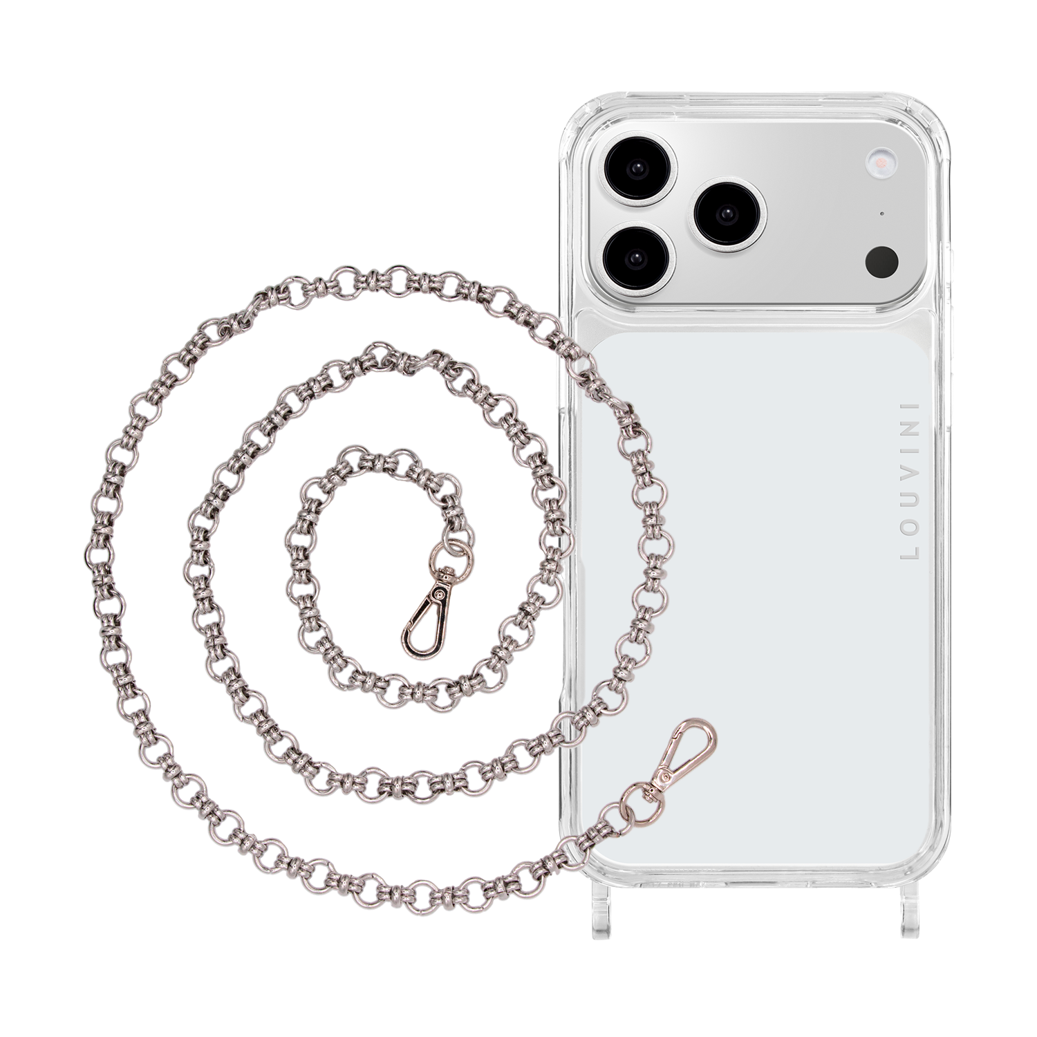Coque iPhone CHARLIE & Chaîne BECKY Argenté