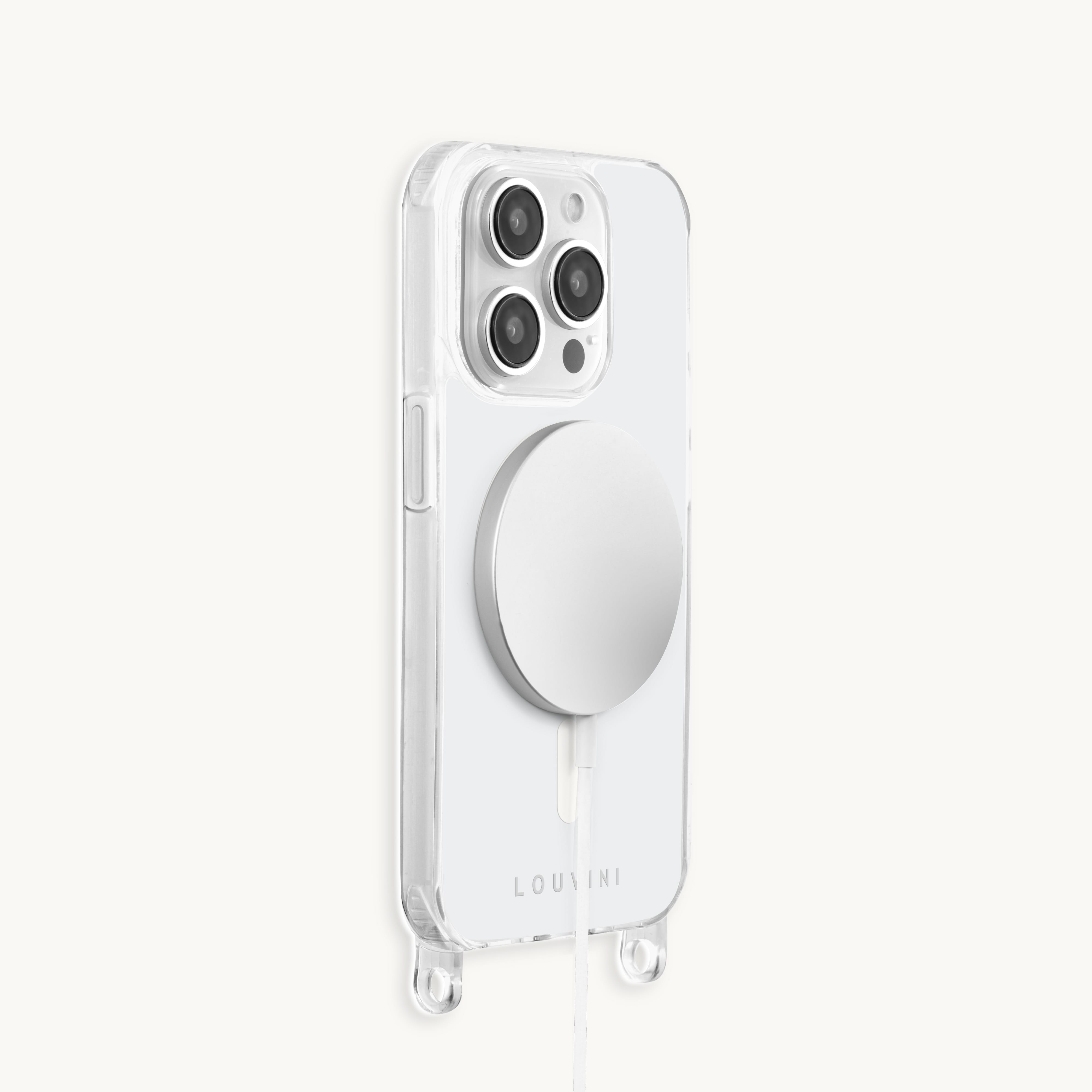 Coque iPhone MagSafe avec anneaux CHARLIE - Transparente