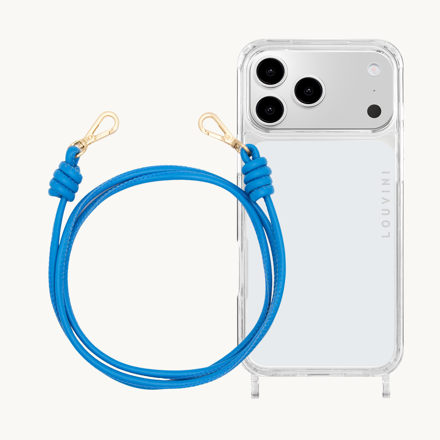 Coque iPhone CHARLIE & cordon KATE Azur