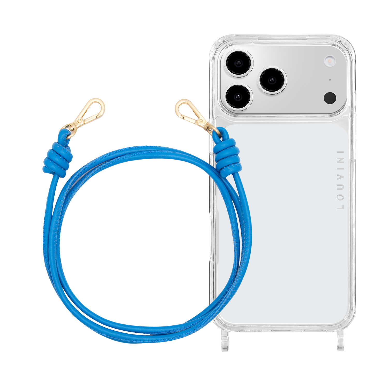 Coque iPhone CHARLIE & cordon KATE Azur
