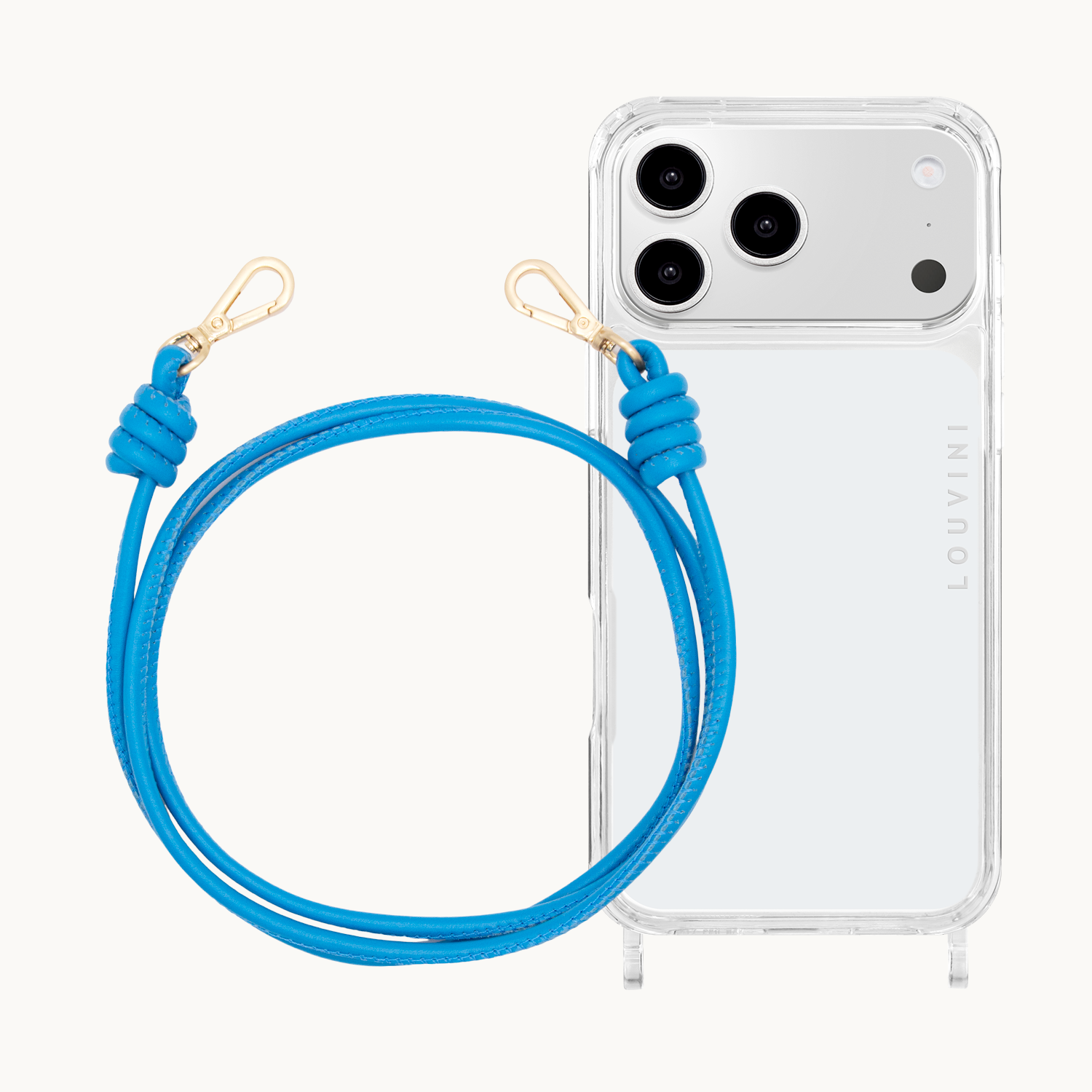 Coque iPhone CHARLIE & cordon KATE Azur