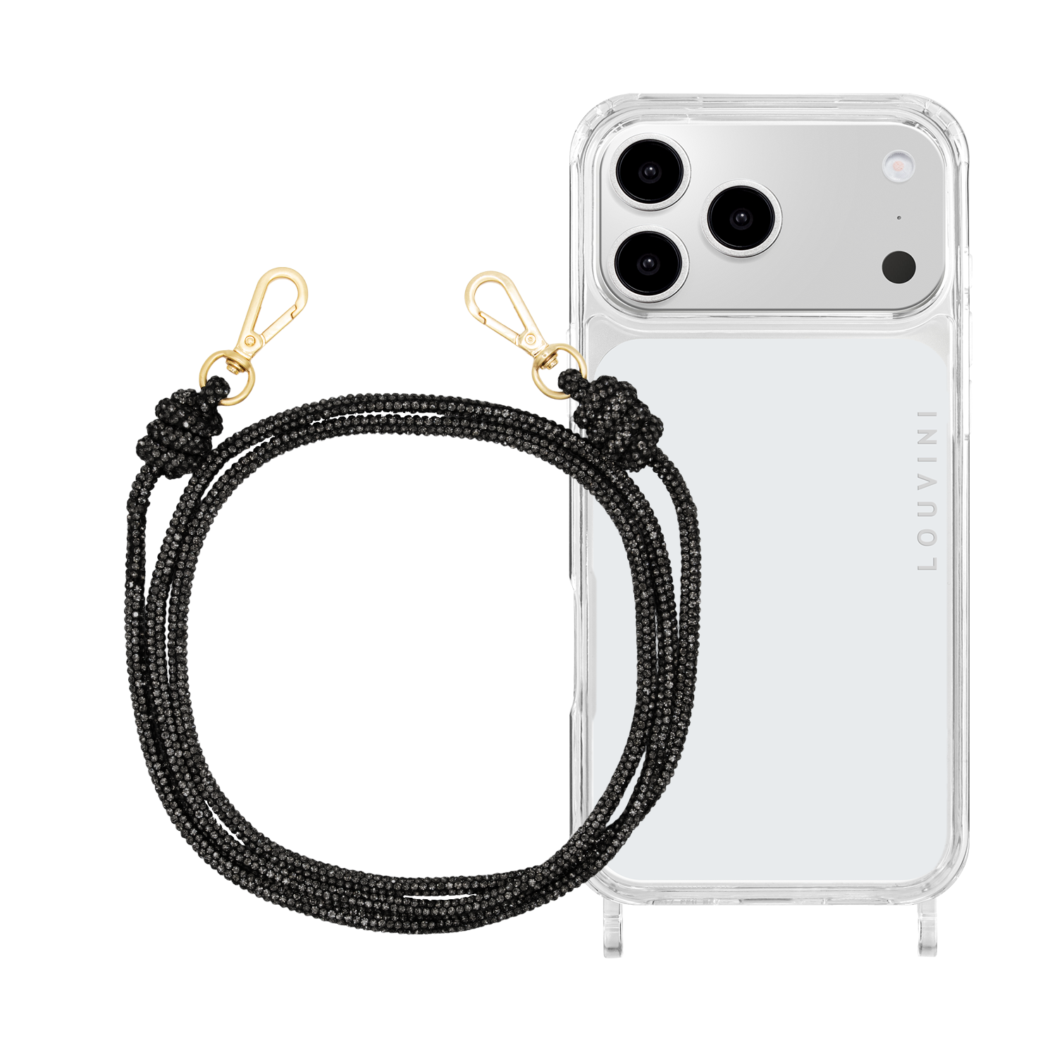 Coque iPhone CHARLIE & cordon KIM Noir