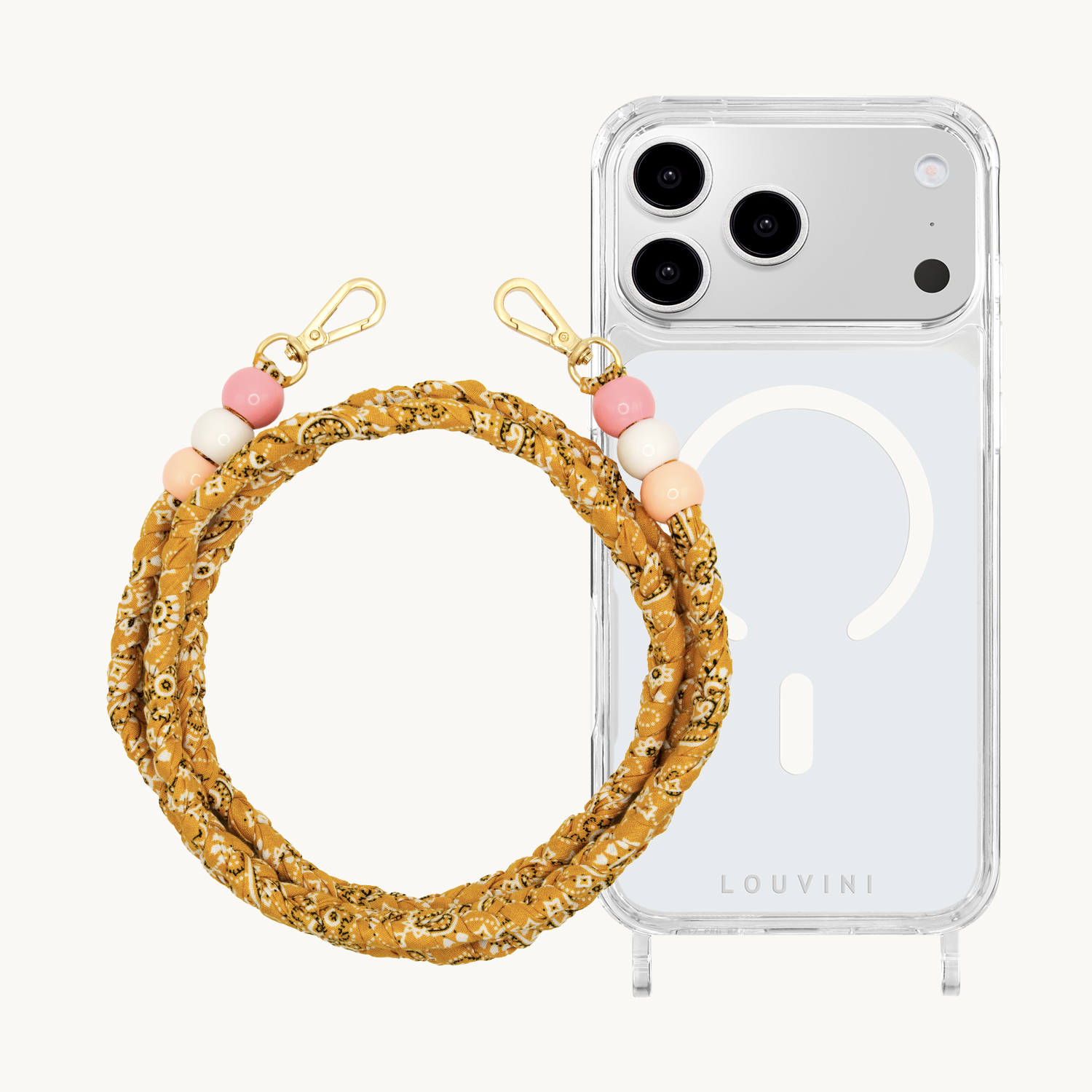 Coque iPhone MagSafe CHARLIE & Cordon ARIZONA Jaune