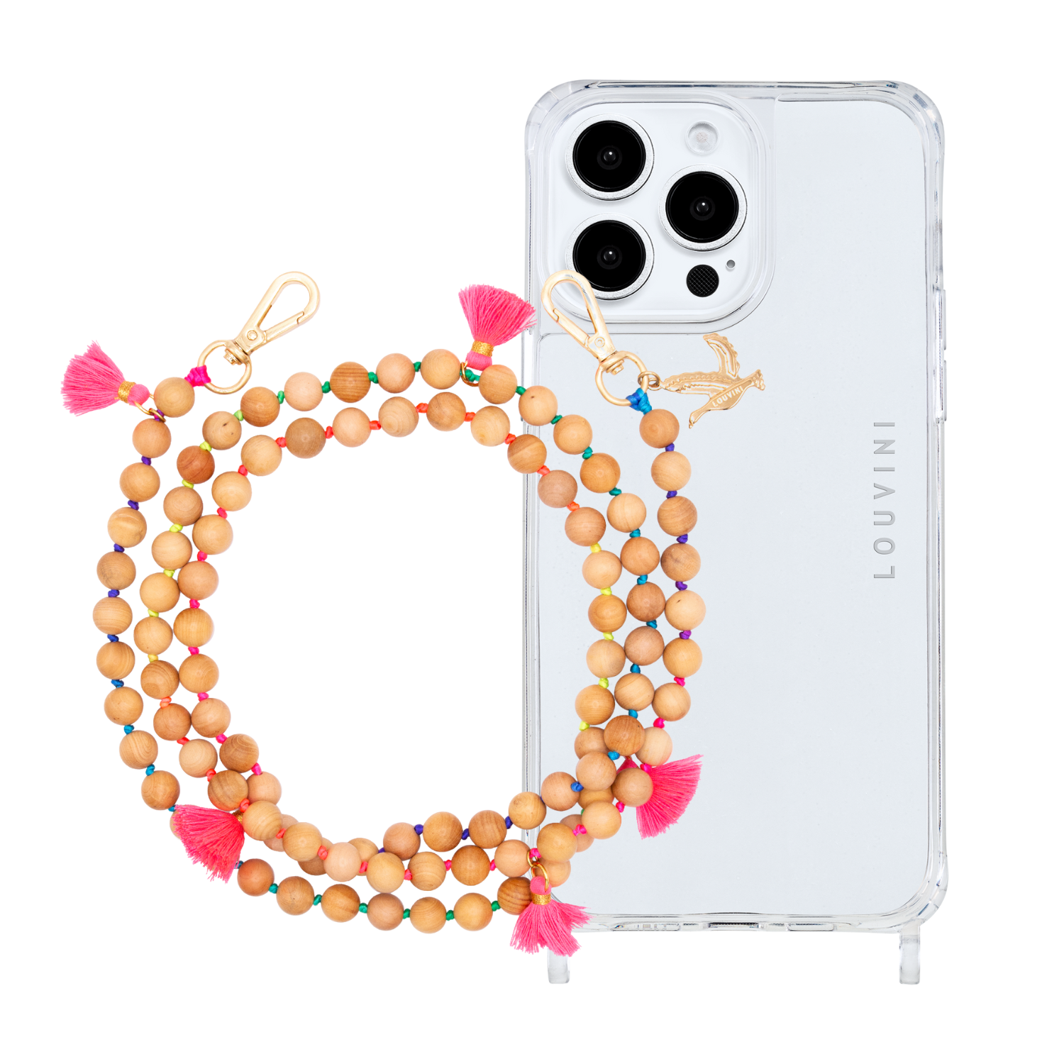 Coque iPhone CHARLIE & bandoulière MIRA Fluo