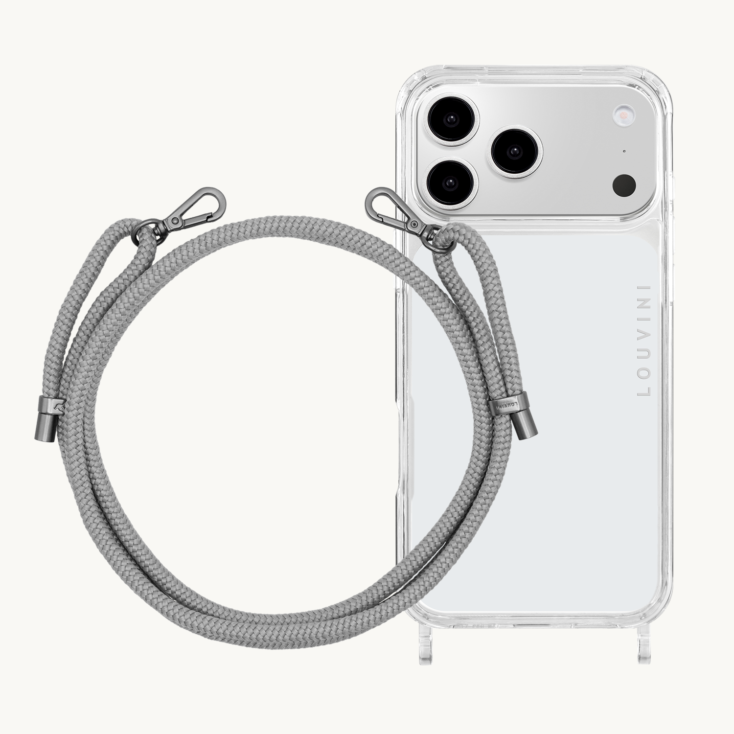 Coque iPhone CHARLIE & cordon NOAH Gris