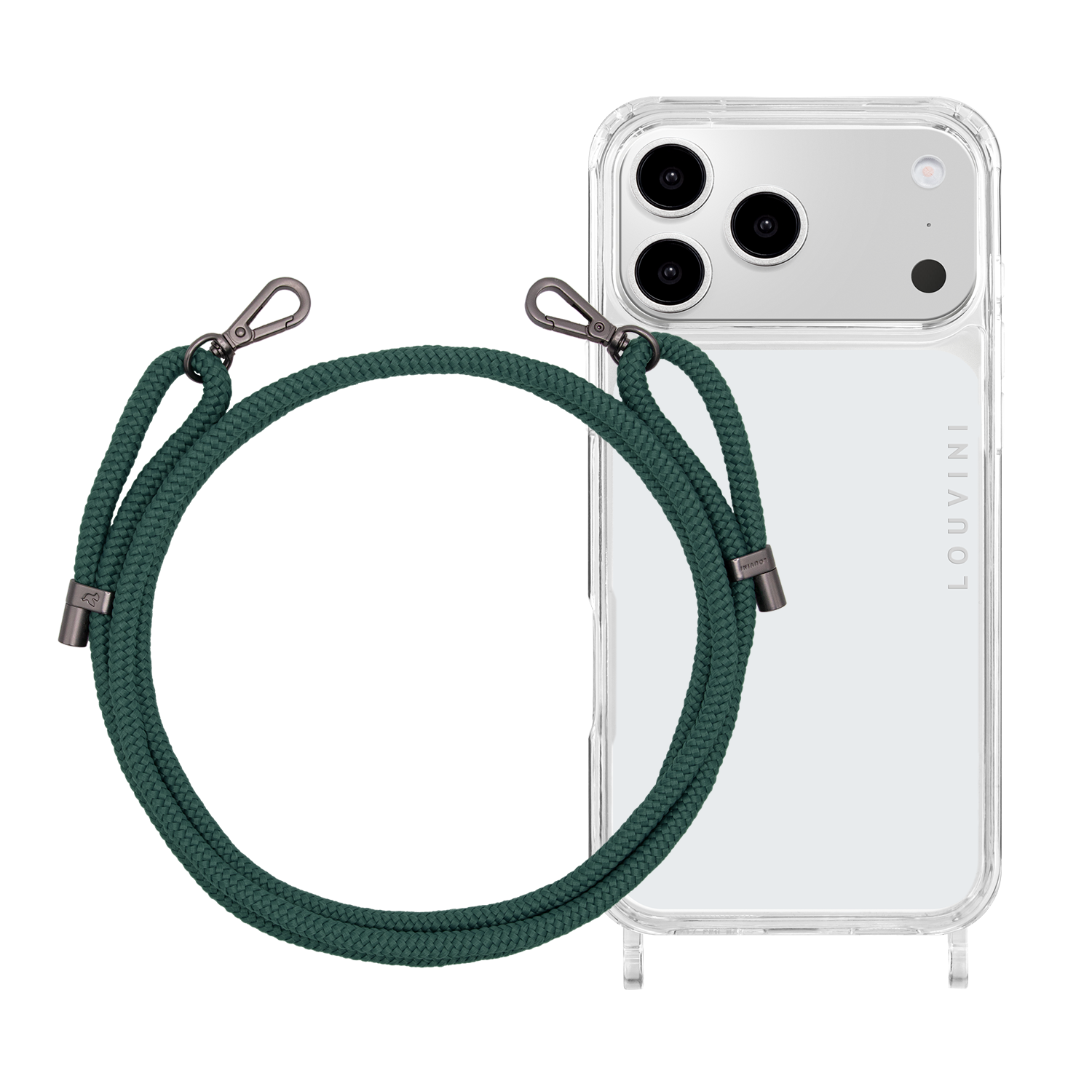 Coque iPhone CHARLIE & cordon NOAH Vert Forêt
