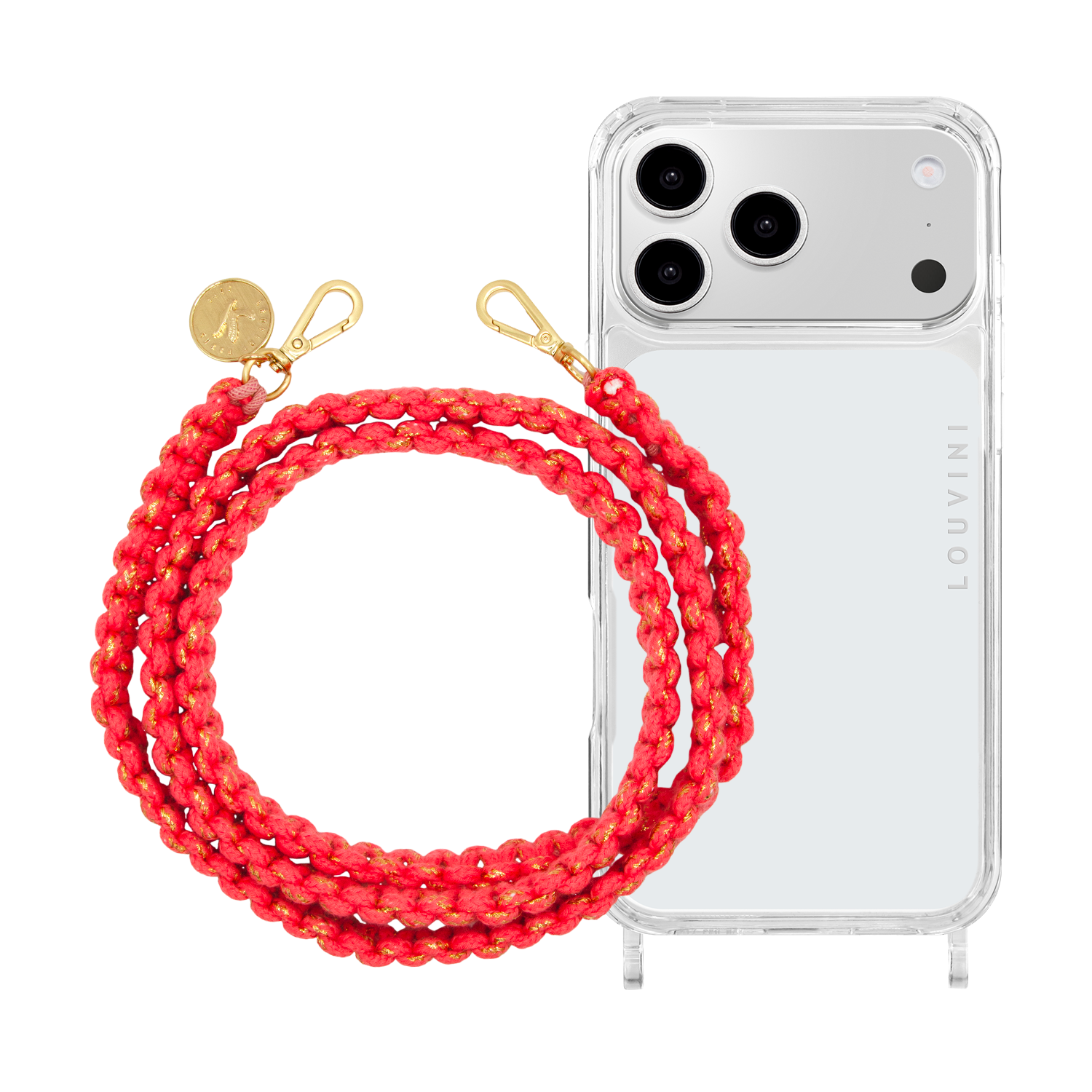 Coque iPhone CHARLIE & cordon PALMA Rose