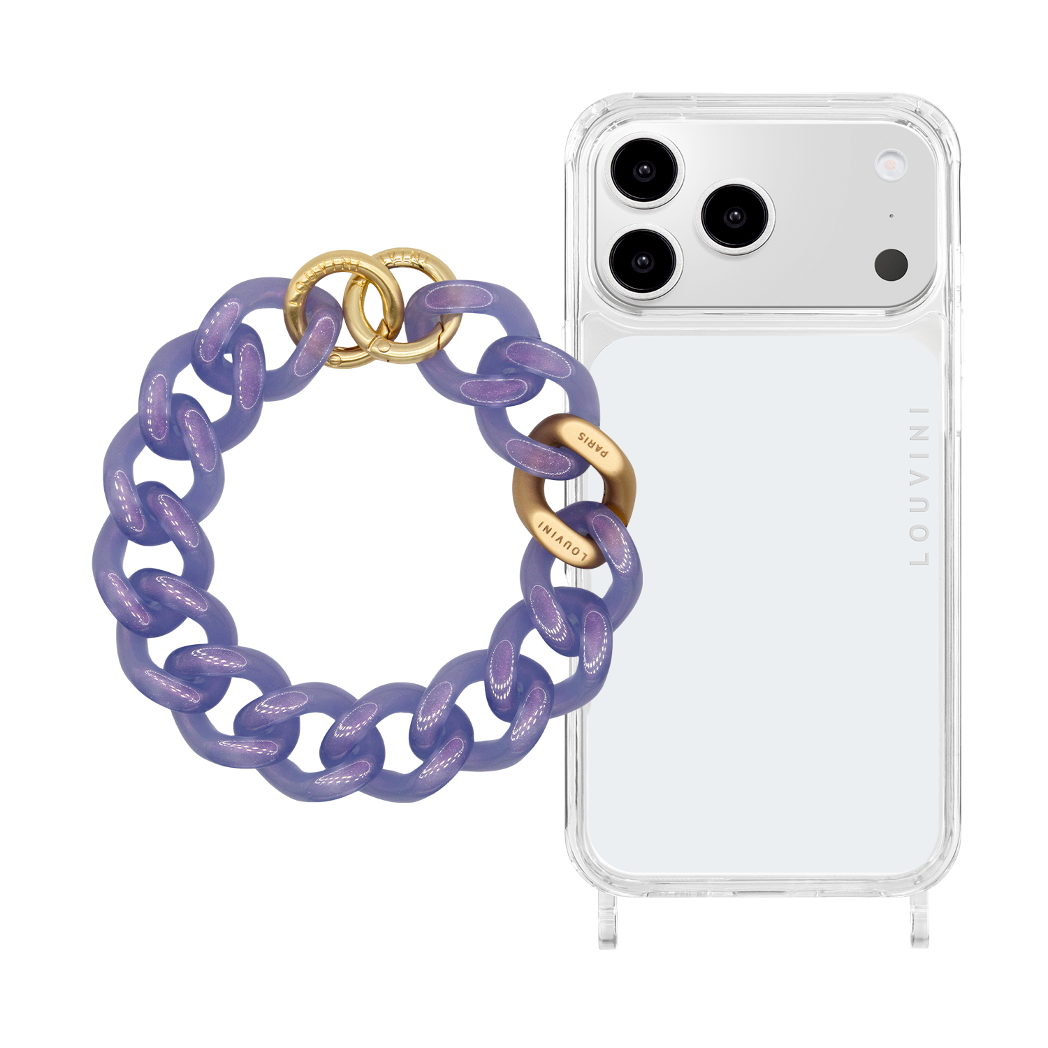 Coque iPhone CHARLIE & bracelet PETIT ZOE Mauve Glacé