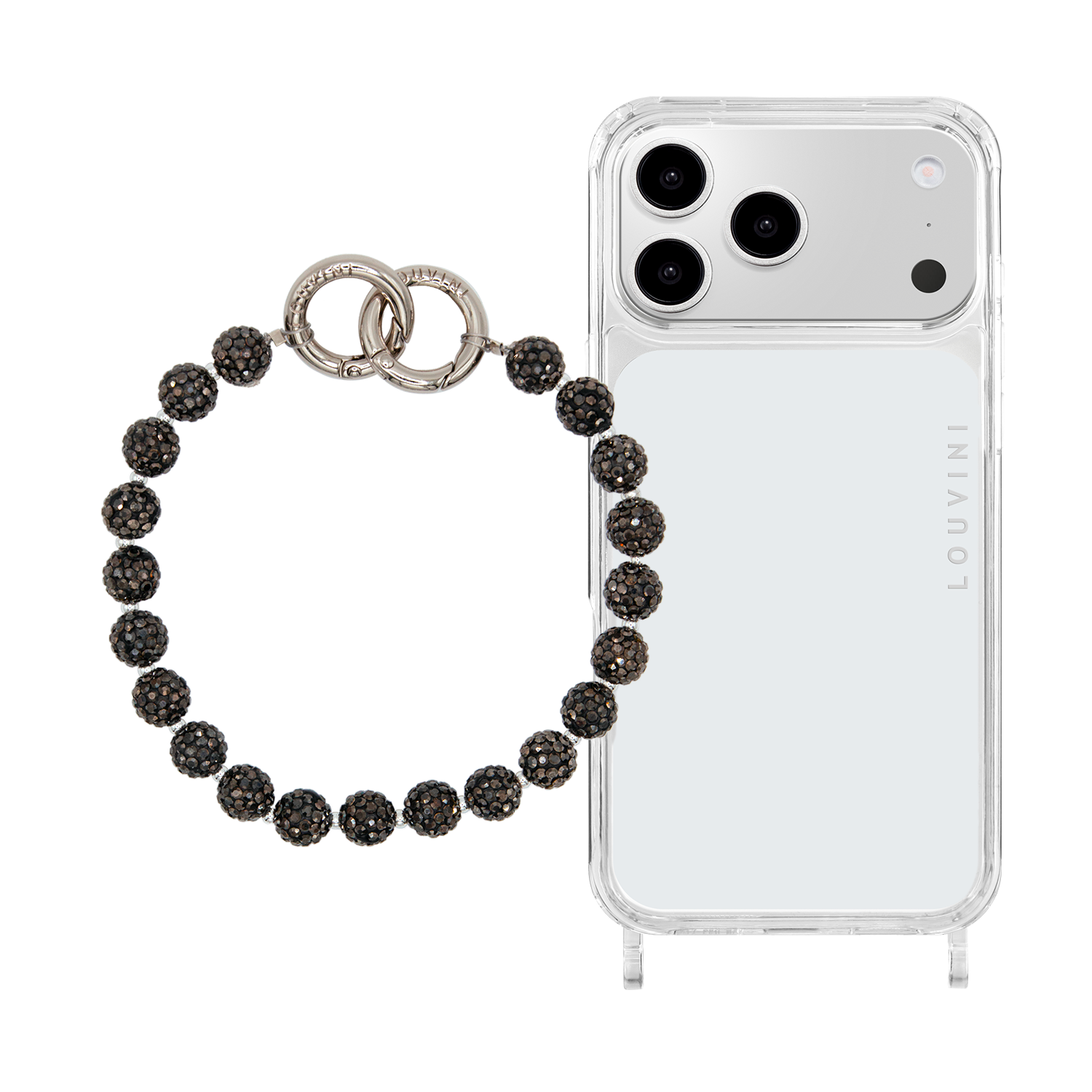 Coque iPhone CHARLIE & Bracelet PETIT DAISY Argenté Anthracite