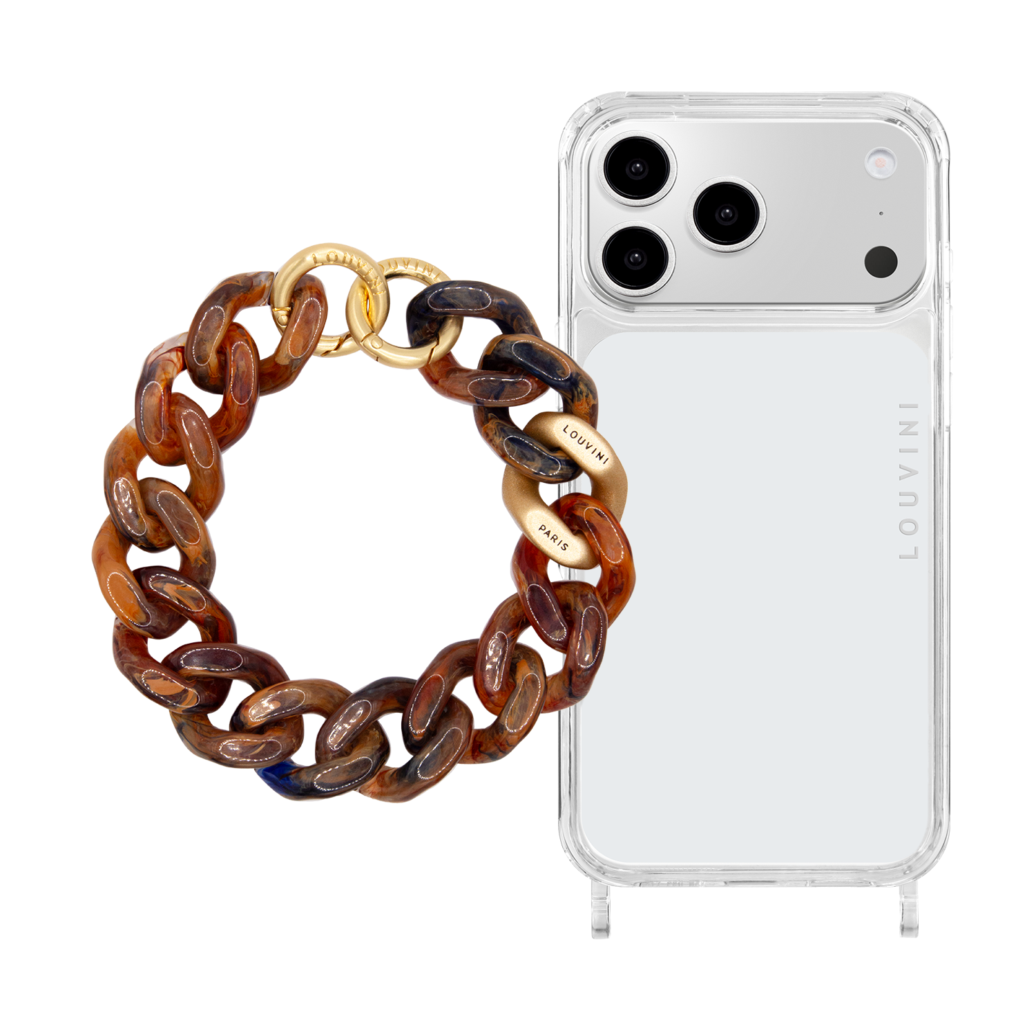 Coque iPhone CHARLIE & bracelet PETIT ZOE Brun