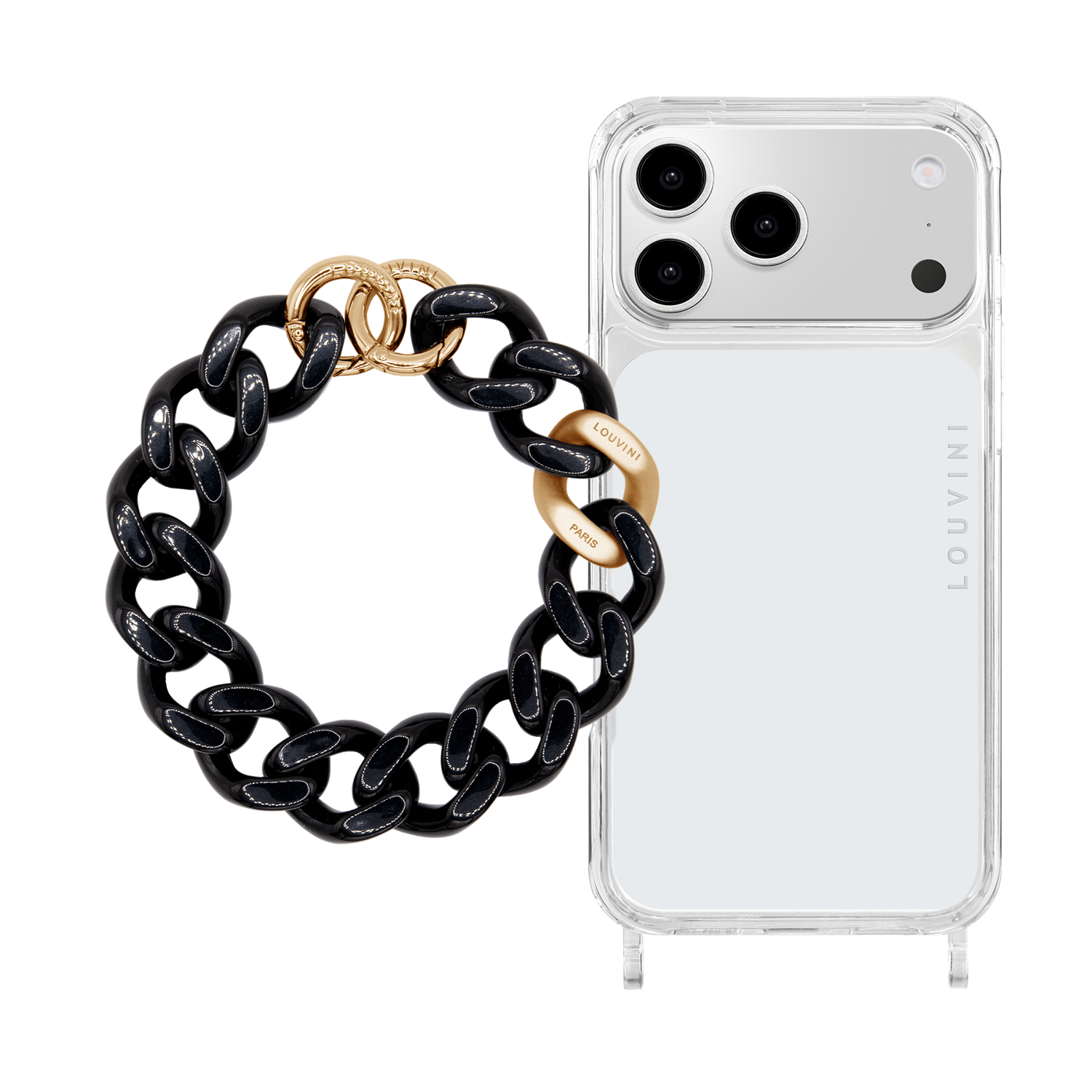 Coque iPhone CHARLIE & bracelet PETIT ZOE Noir