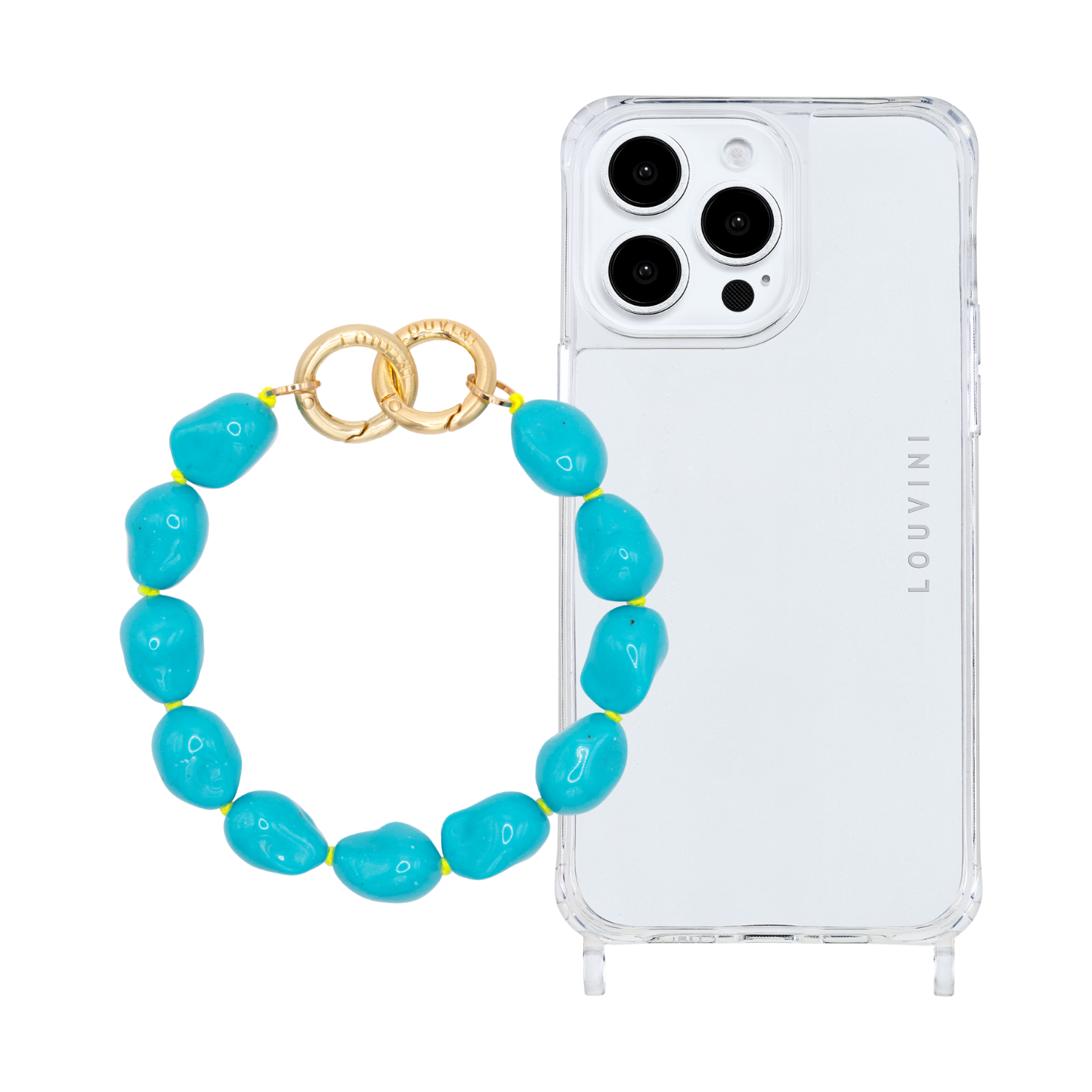 Coque iPhone CHARLIE & bracelet PETIT ROMY Turquoise