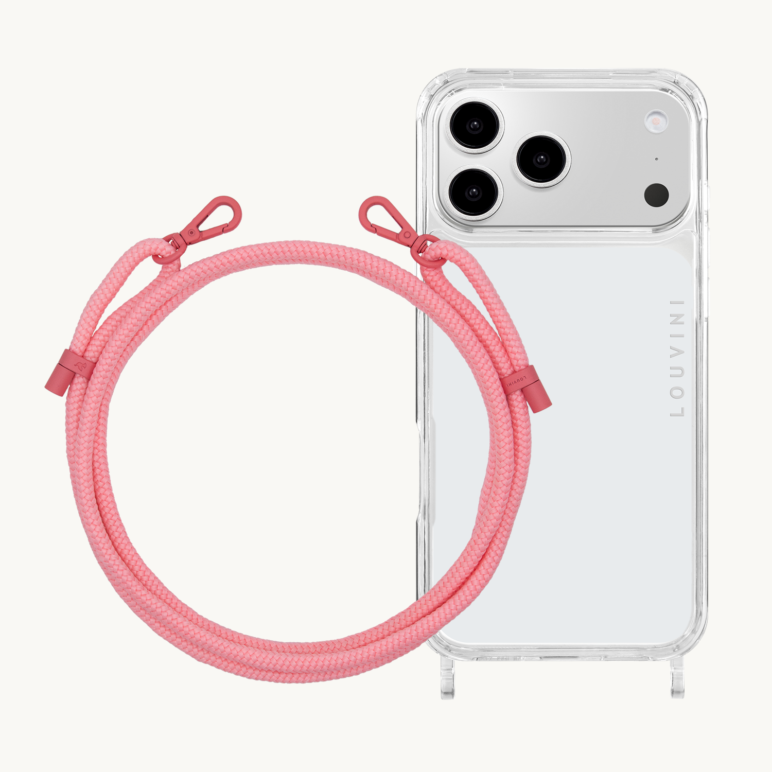 Coque iPhone CHARLIE & Cordon SAM Rose