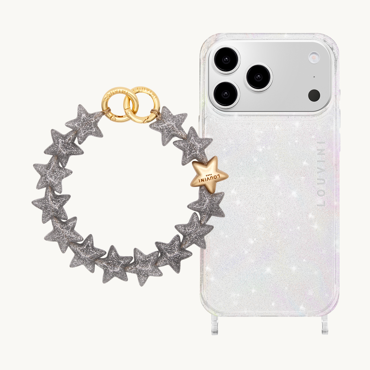 Coque iPhone CHARLIE Sparkle & Bracelet PETIT ETOILE Argenté