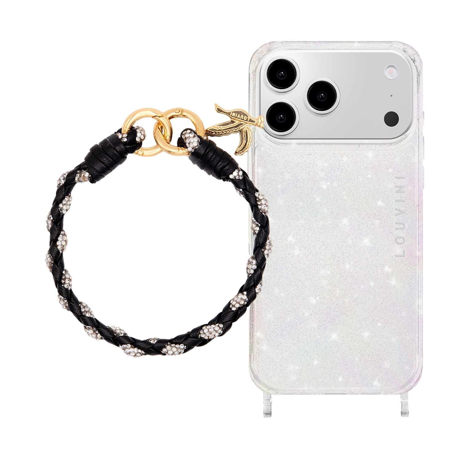 Coque iPhone CHARLIE Sparkle & Bracelet PETIT KYLIE Noir