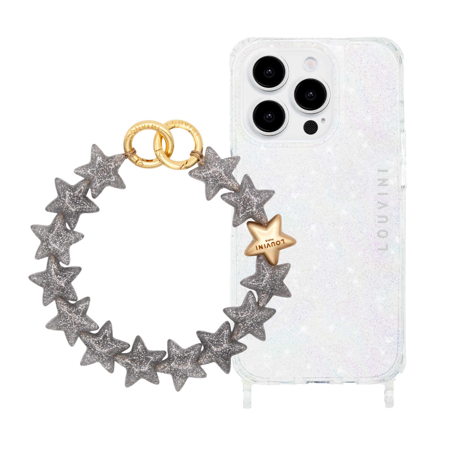 Coque iPhone CHARLIE Sparkle & bracelet PETIT ETOILE Argenté