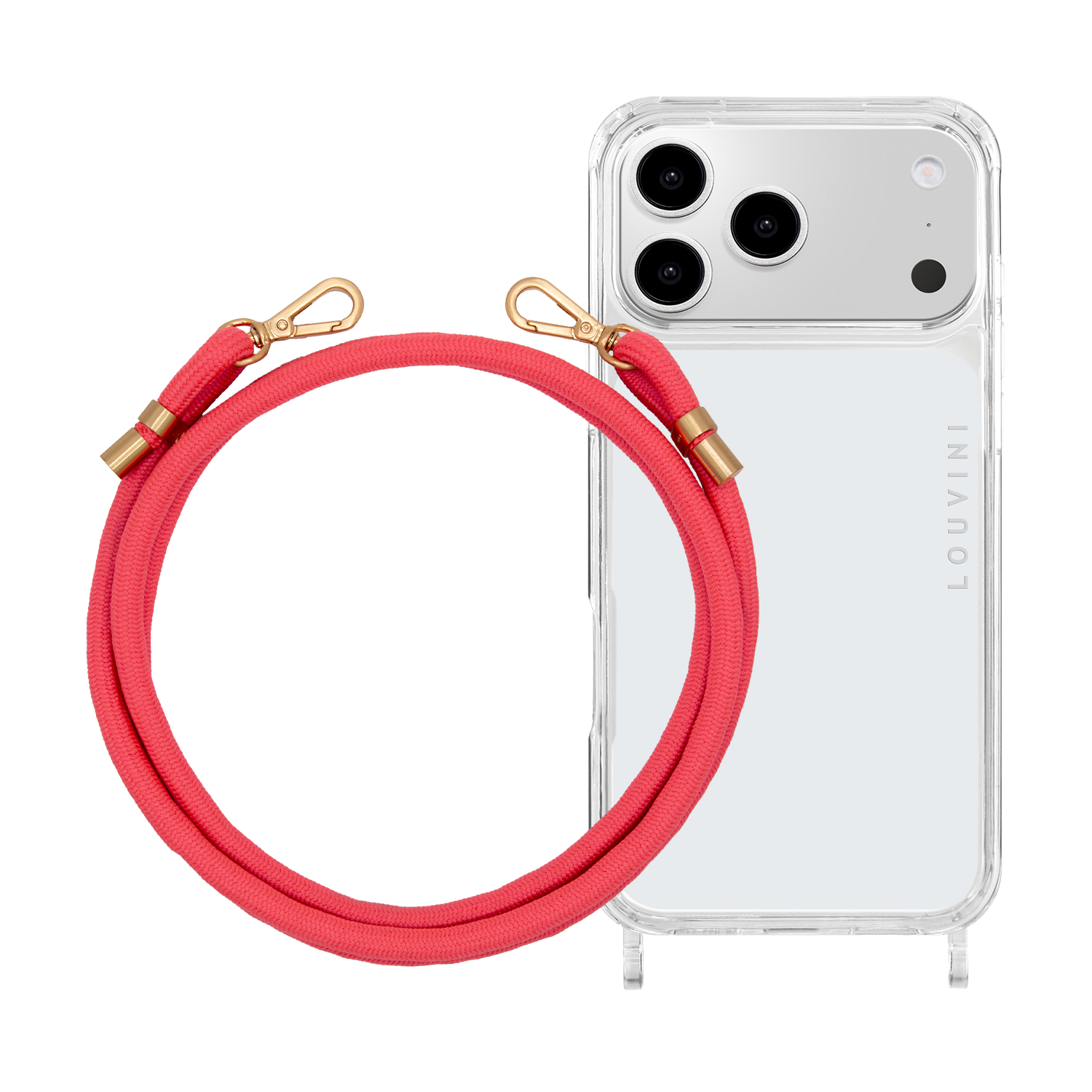 Coque iPhone CHARLIE & Cordon TESSA POP - Rose Fluo