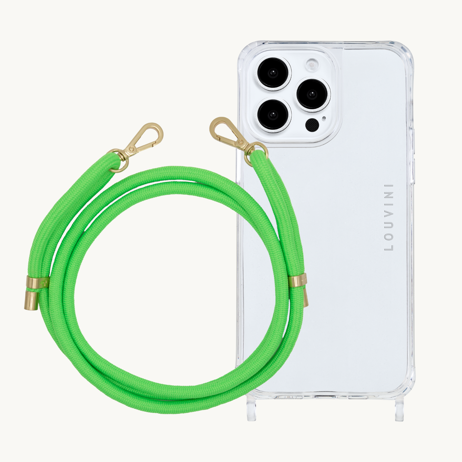 Coque iPhone CHARLIE & Cordon TESSA POP - Vert Fluo