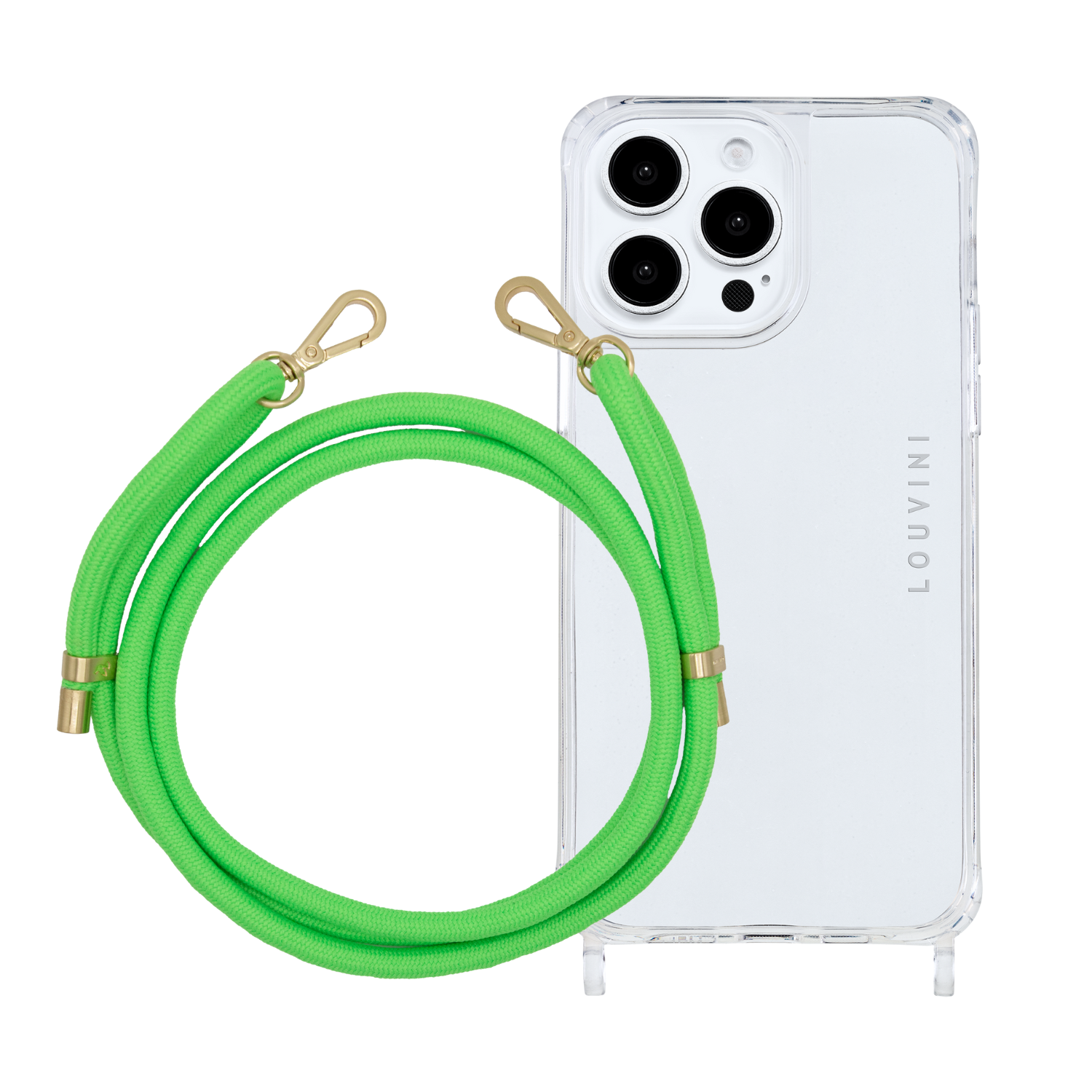 Coque iPhone CHARLIE & Cordon TESSA POP - Vert Fluo