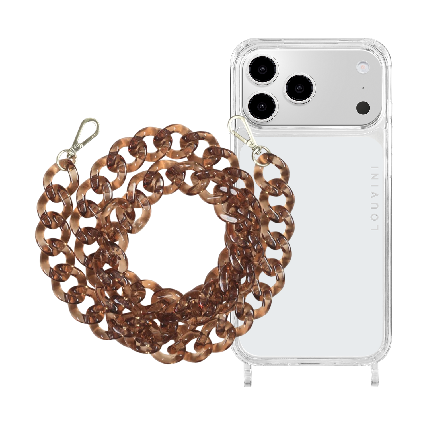 Coque iPhone CHARLIE & chaîne ZOE Ambre