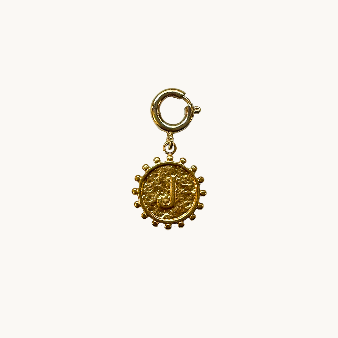 Charm soleil lettre dorée – Pendentif initiale élégant pour téléphone ou bijou