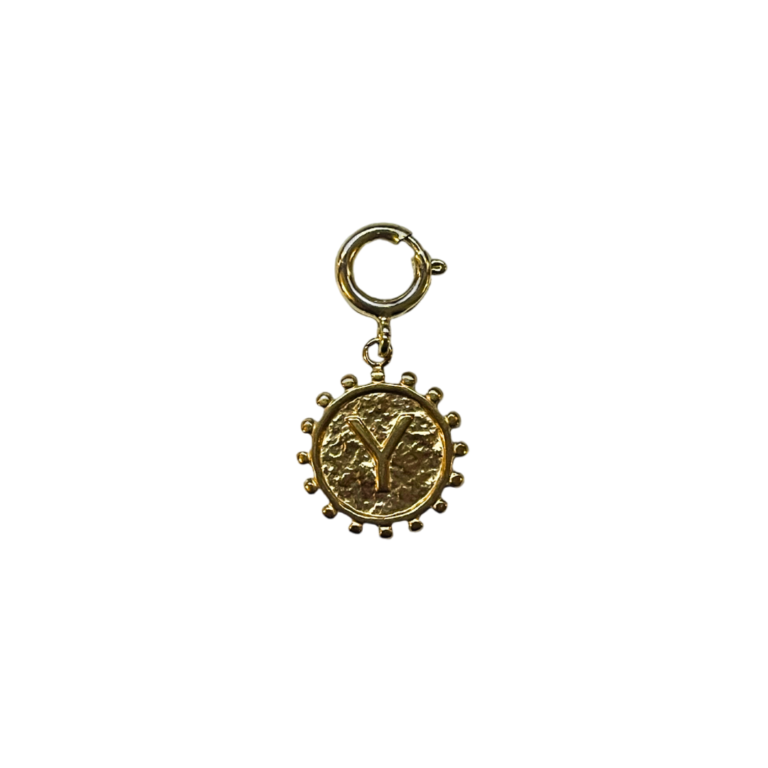 Charm soleil lettre dorée – Pendentif initiale élégant pour téléphone ou bijou
