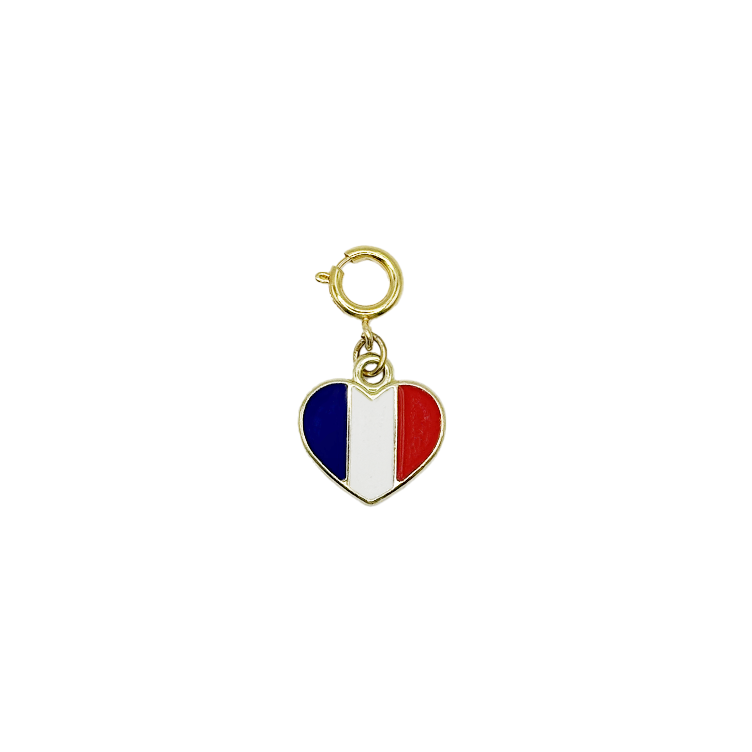 Charm Drapeau Coeur France Bleu Blanc Rouge
