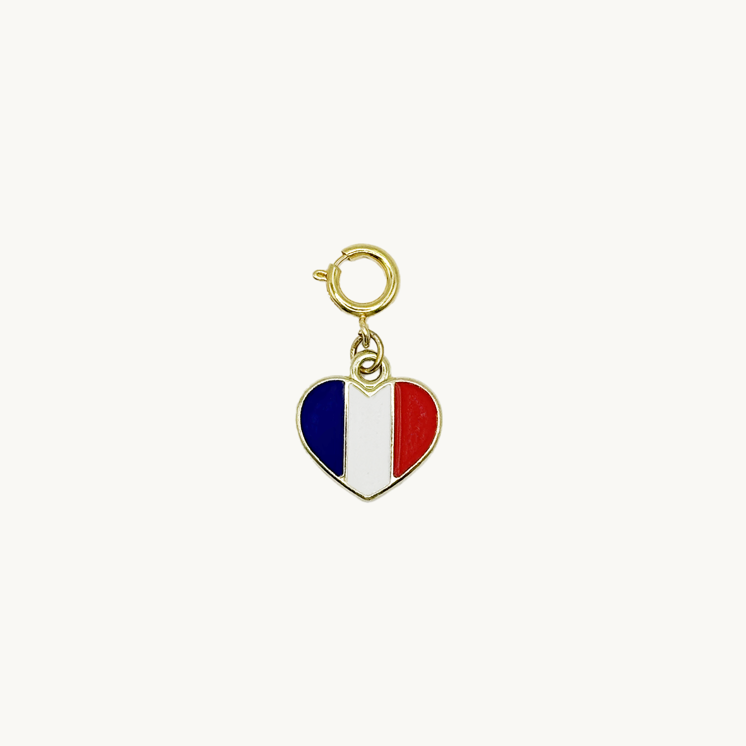 Charm Drapeau Coeur France Bleu Blanc Rouge