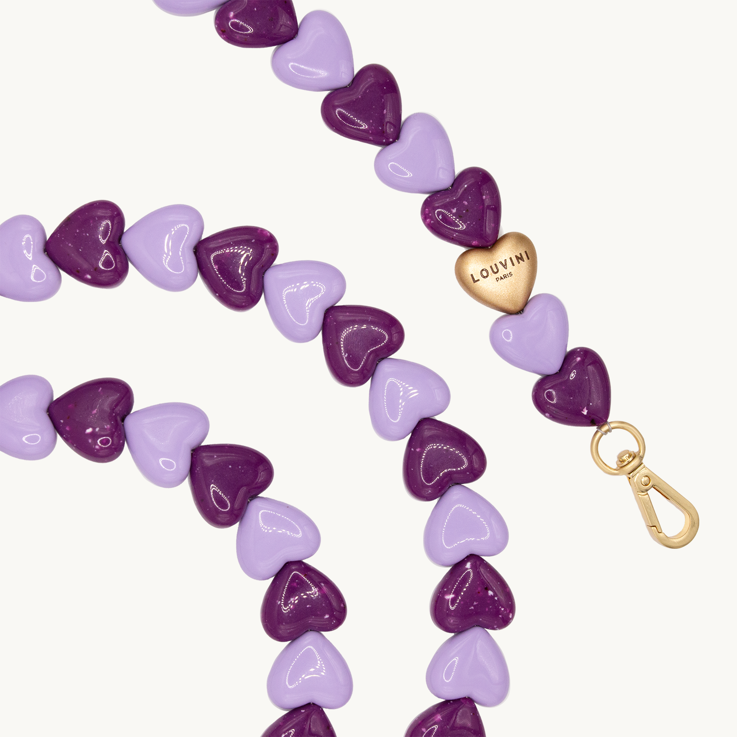 Chaîne de telephone coeur violet