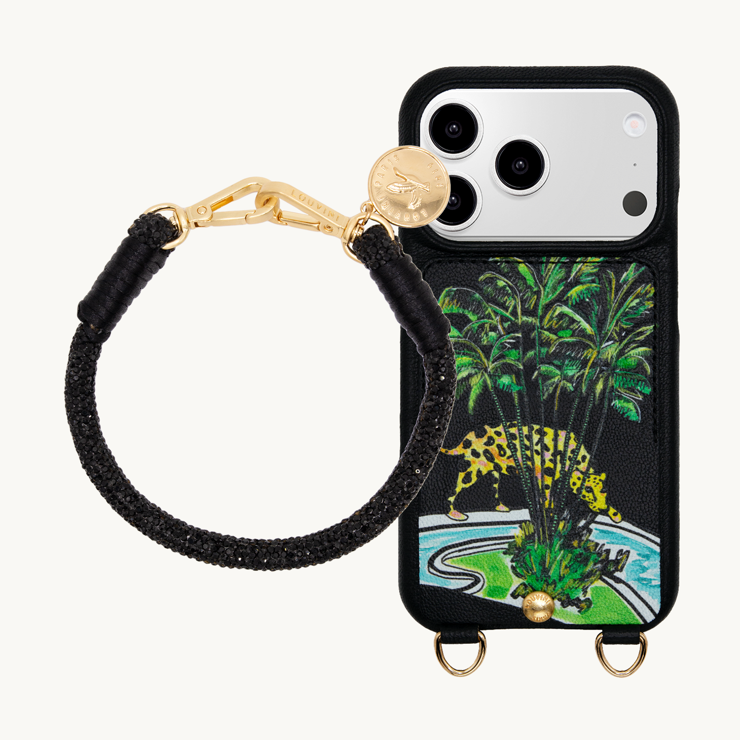 Coque iPhone LOU x FILIPE JARDIM Noir & Bracelet PETIT KIM Noir