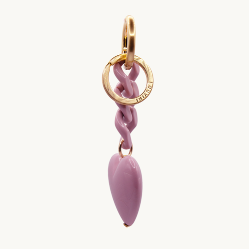 PORTE-CLÉ GRAND COEUR - Antique Rose