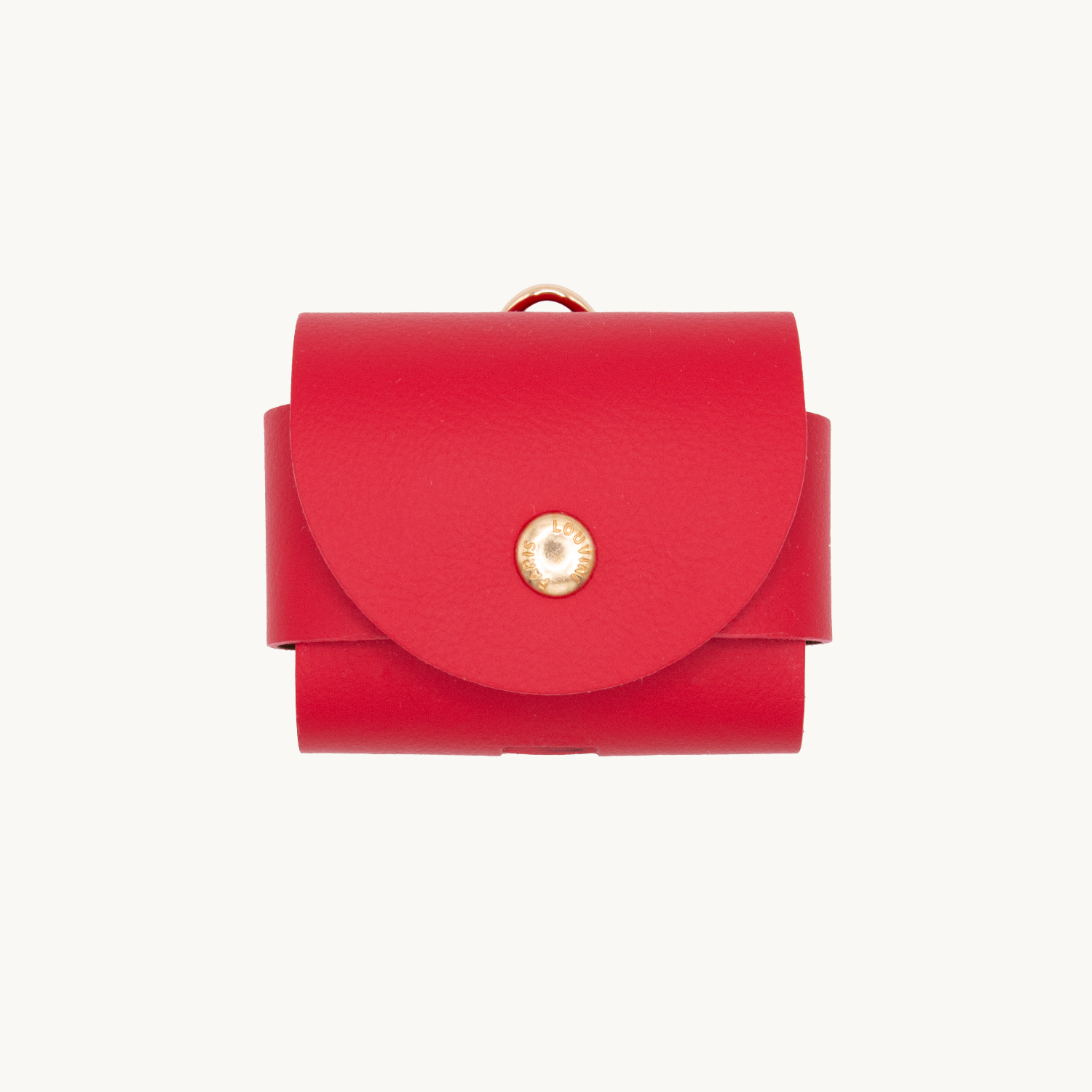 ÉTUI EN CUIR ROUGE POUR AIRPODS