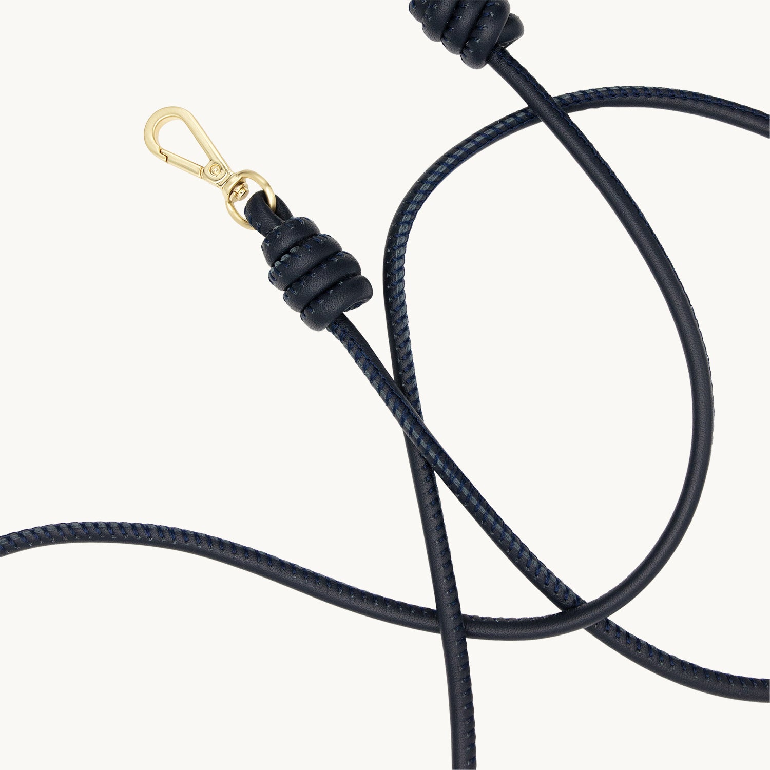Cordon de telephone bandouliere en cuir marine