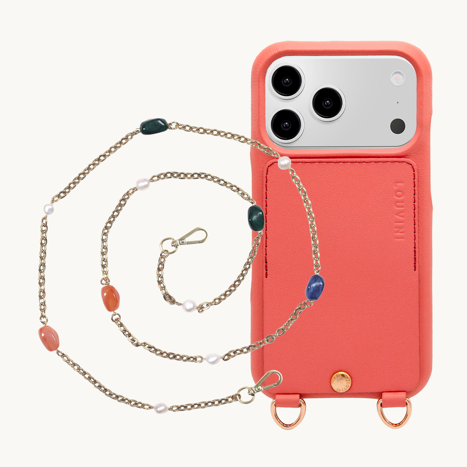 Coque iPhone LOU Blush & Chaîne YSA