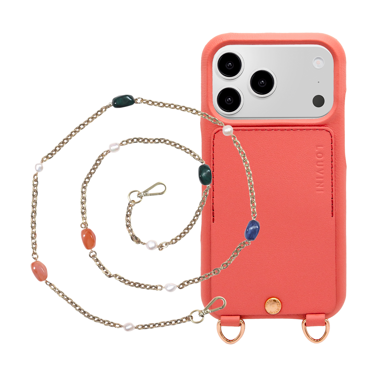 Coque iPhone LOU Blush & Chaîne YSA