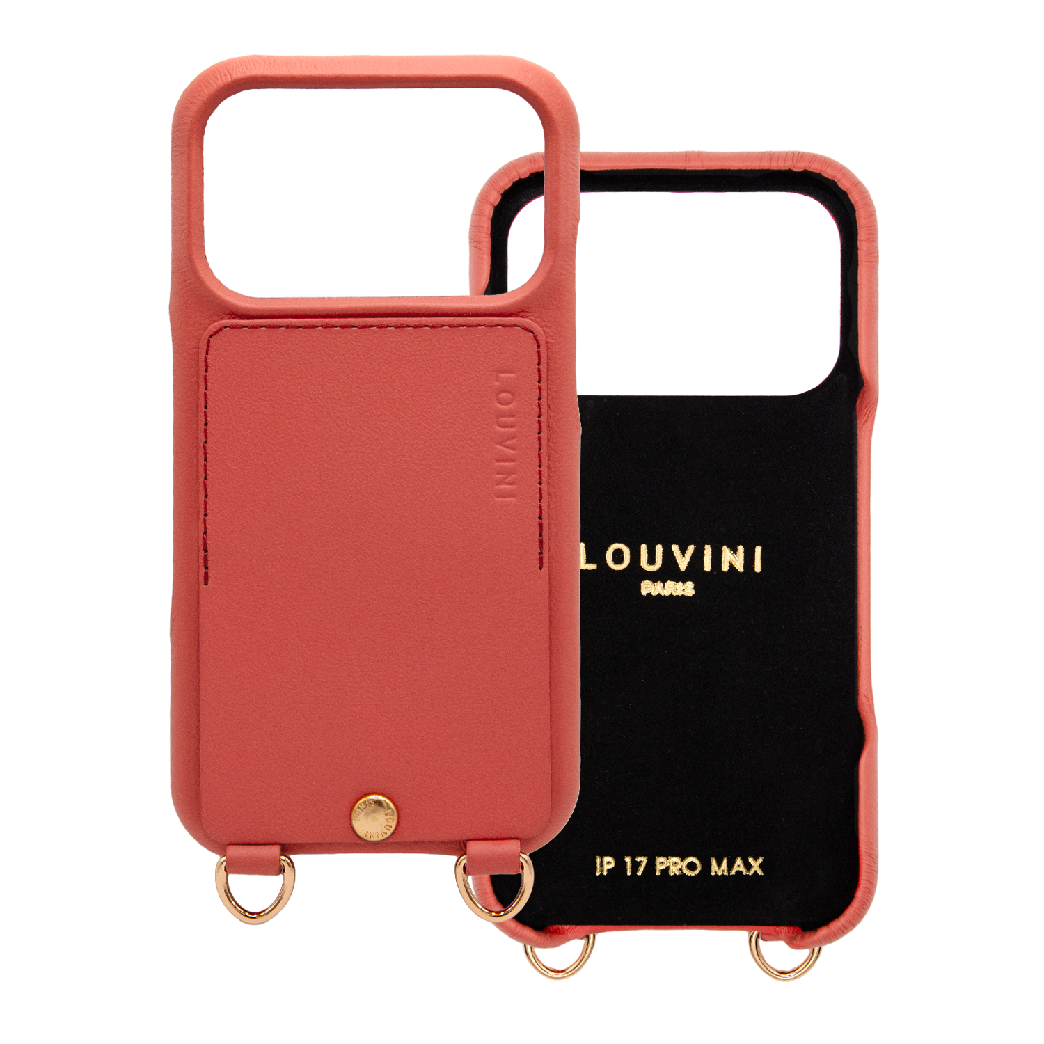 coque de téléphone en cuir rose blush iphone 17 pro max