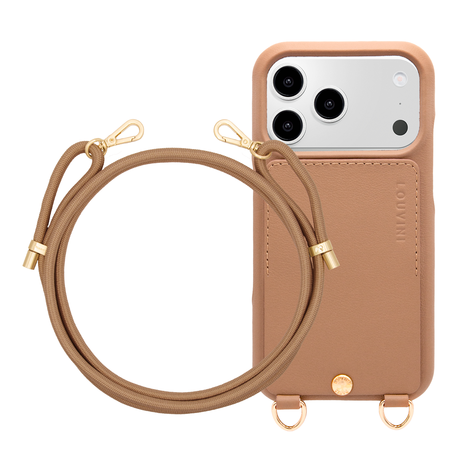 Coque iPhone LOU Camel & Cordon TESSA Camel